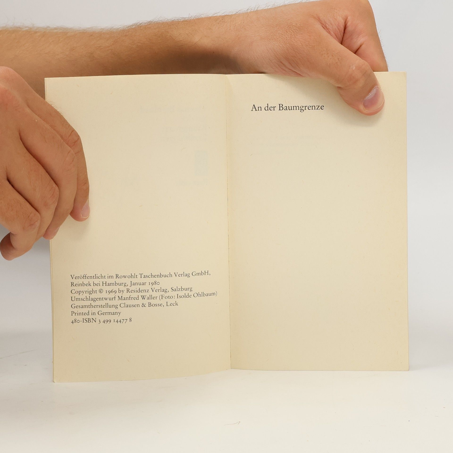 Thomas Bernhard An der Baumgrenze