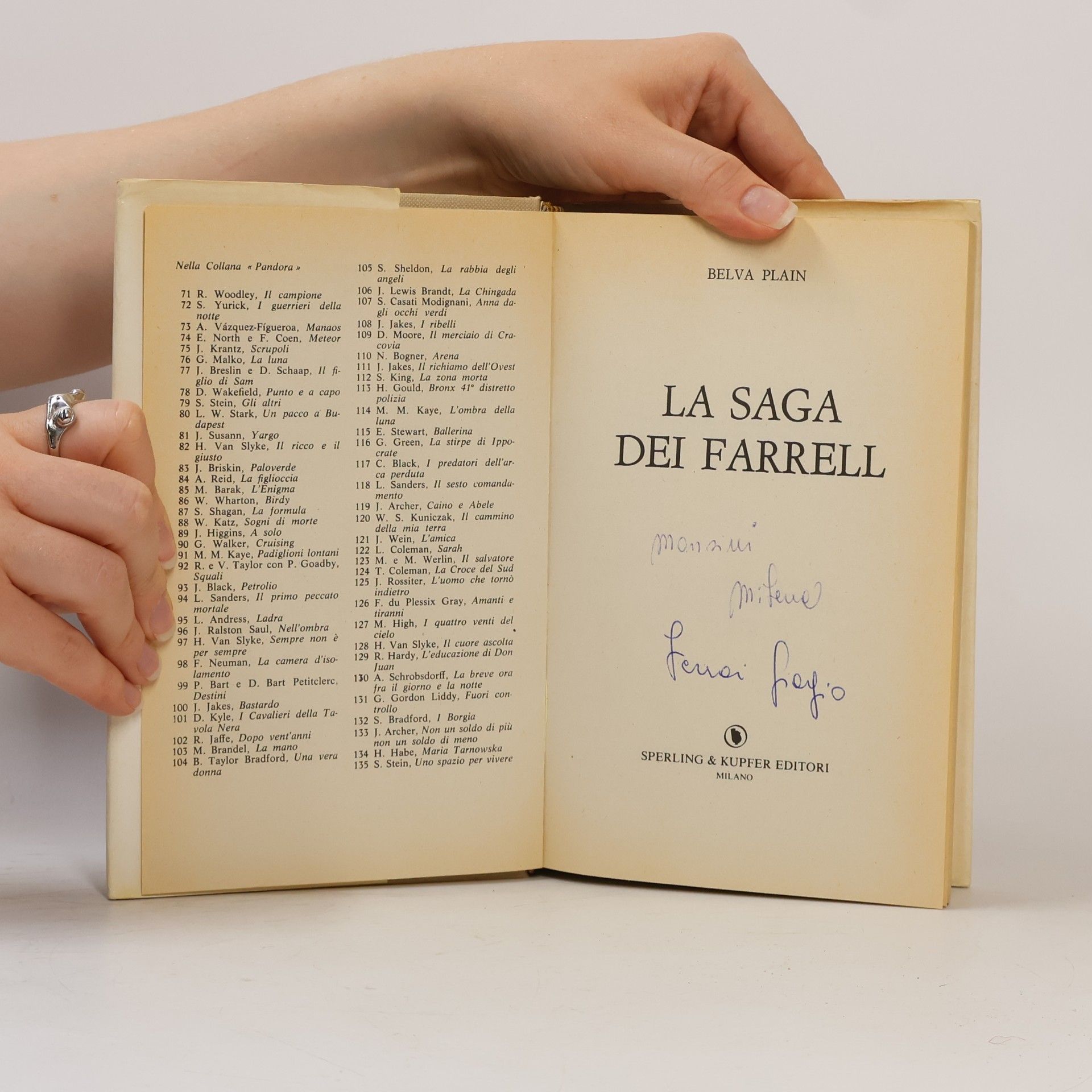 Belva Plain Pandora: La saga dei Farrell