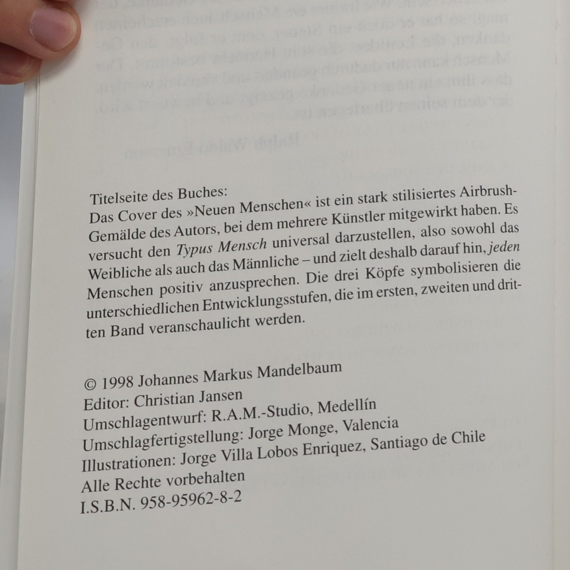 Johannes Markus Mandelbaum Der Neue Mensch II.