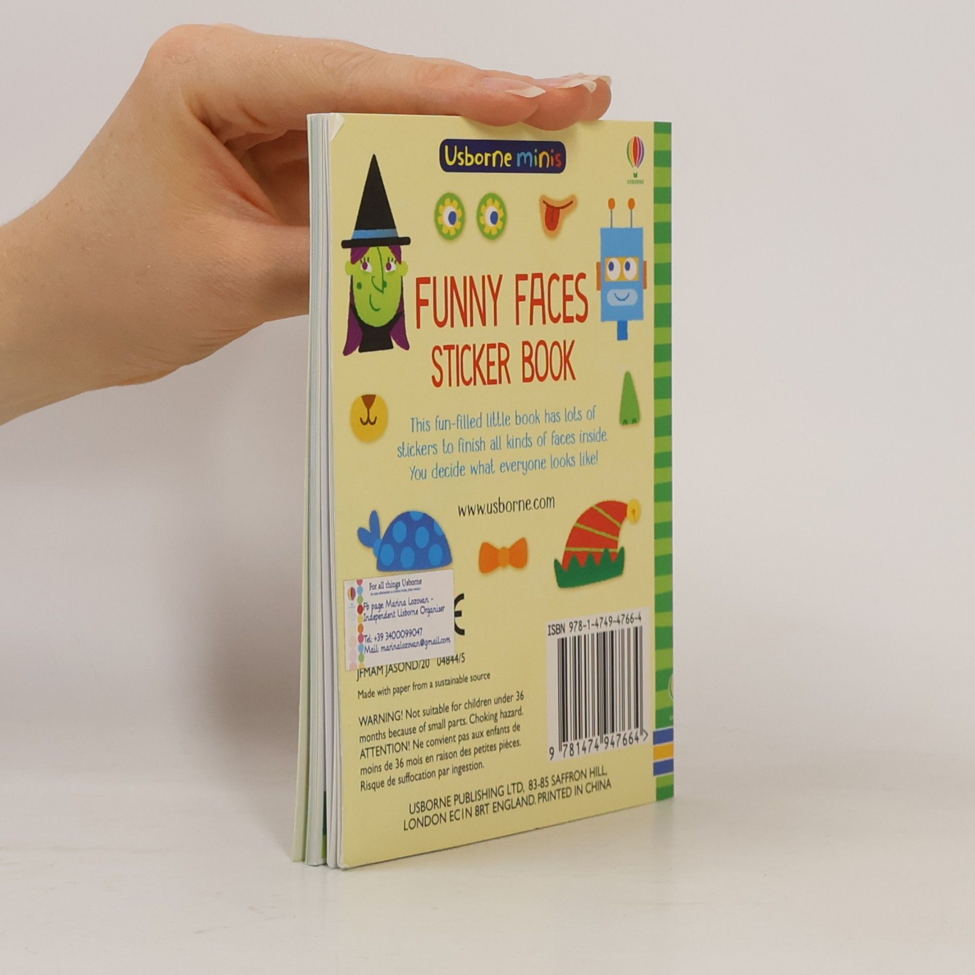Carly Davies Usborne Minis: Funny Faces Sticker Book