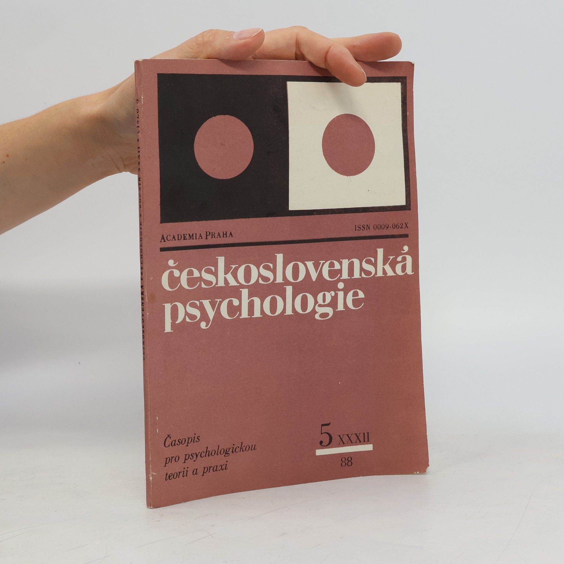 kolektiv Československá psychologie. Časopis pro psychologickou teorii a praxi XXXII/5