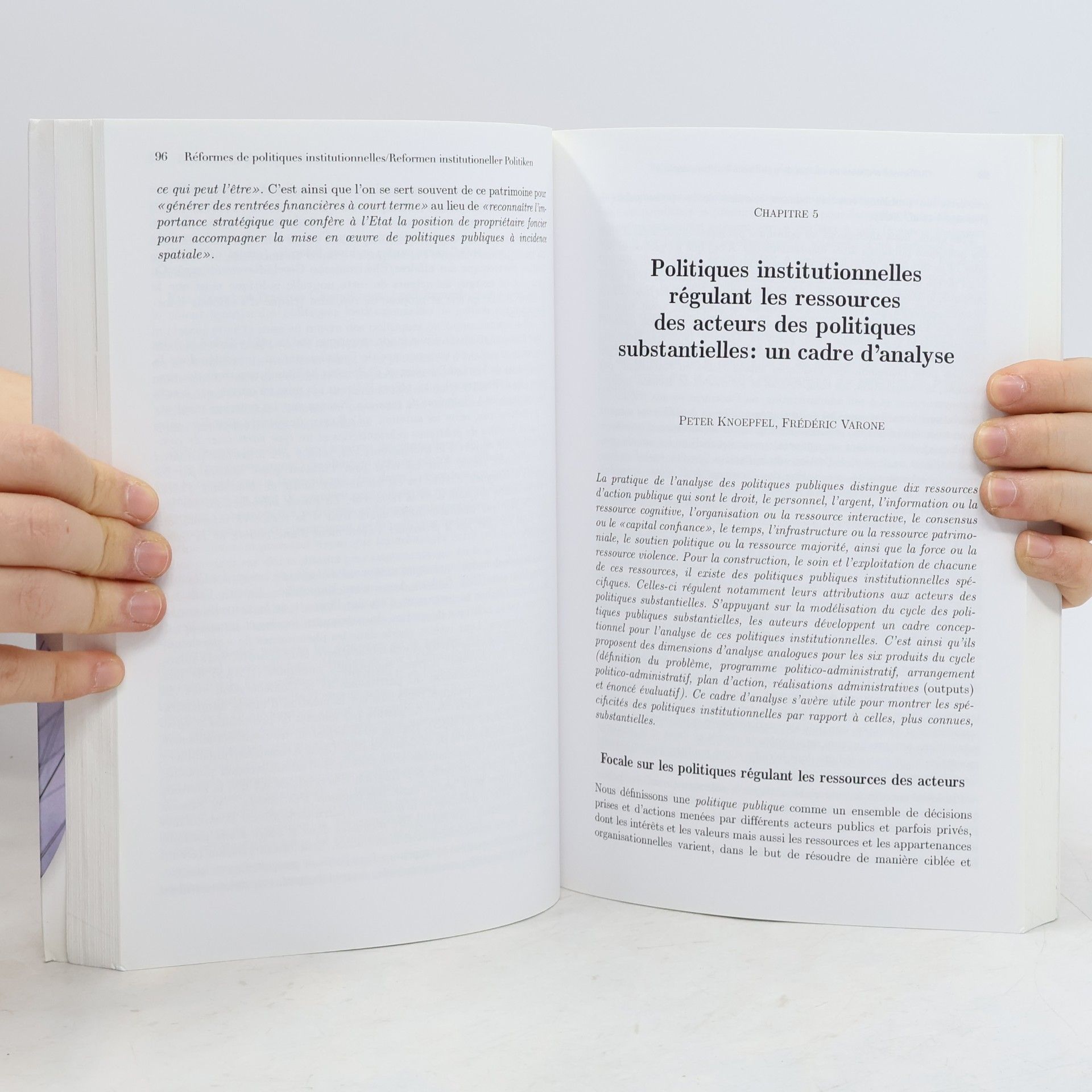 Peter Knoepfel Réformes de politiques institutionnelles et action publique