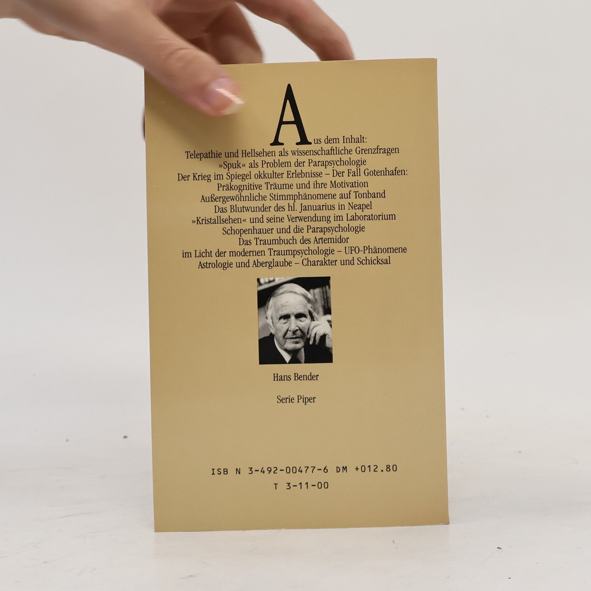 Hans Bender Die verborgene Wirklichkeit