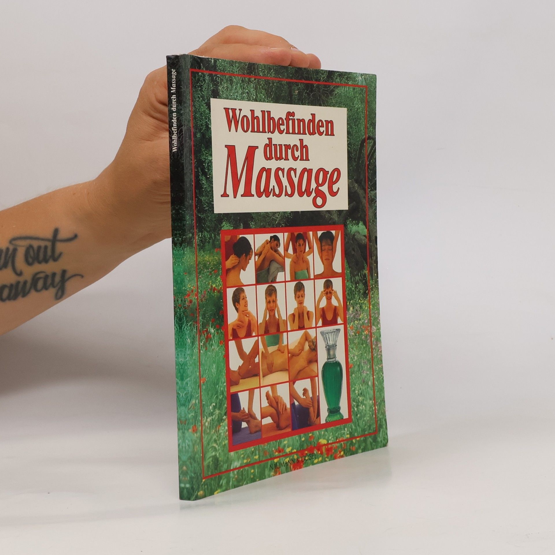 Wohlbefinden durch Massage. Handbuch und drei hochwertige Massageöle.
