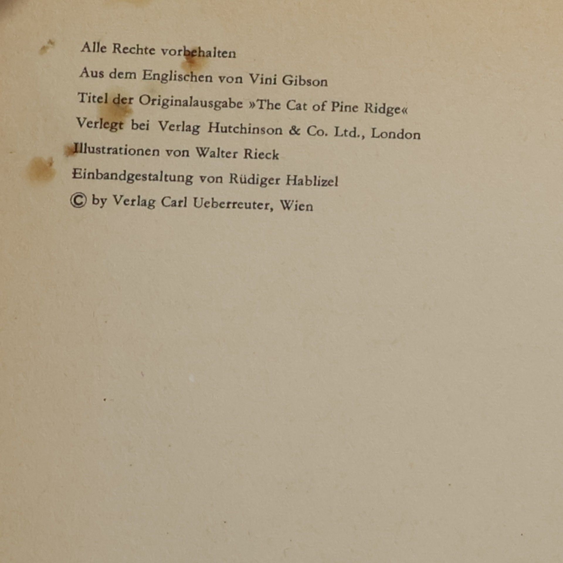 Phyllis Briggs Schnurr, der Kater
