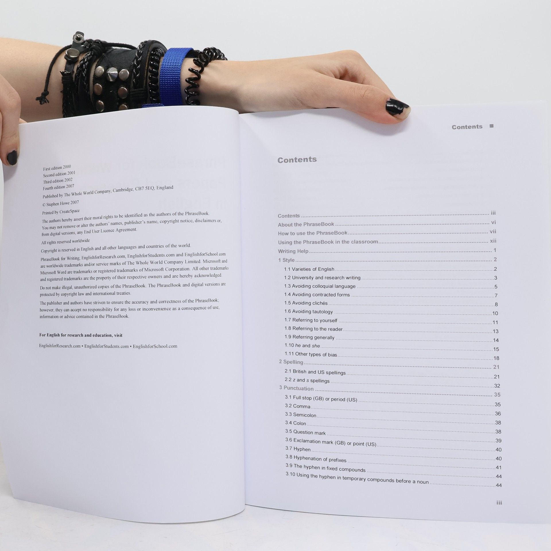 Stephen Howe PhraseBook for Writing Papers and Research in English