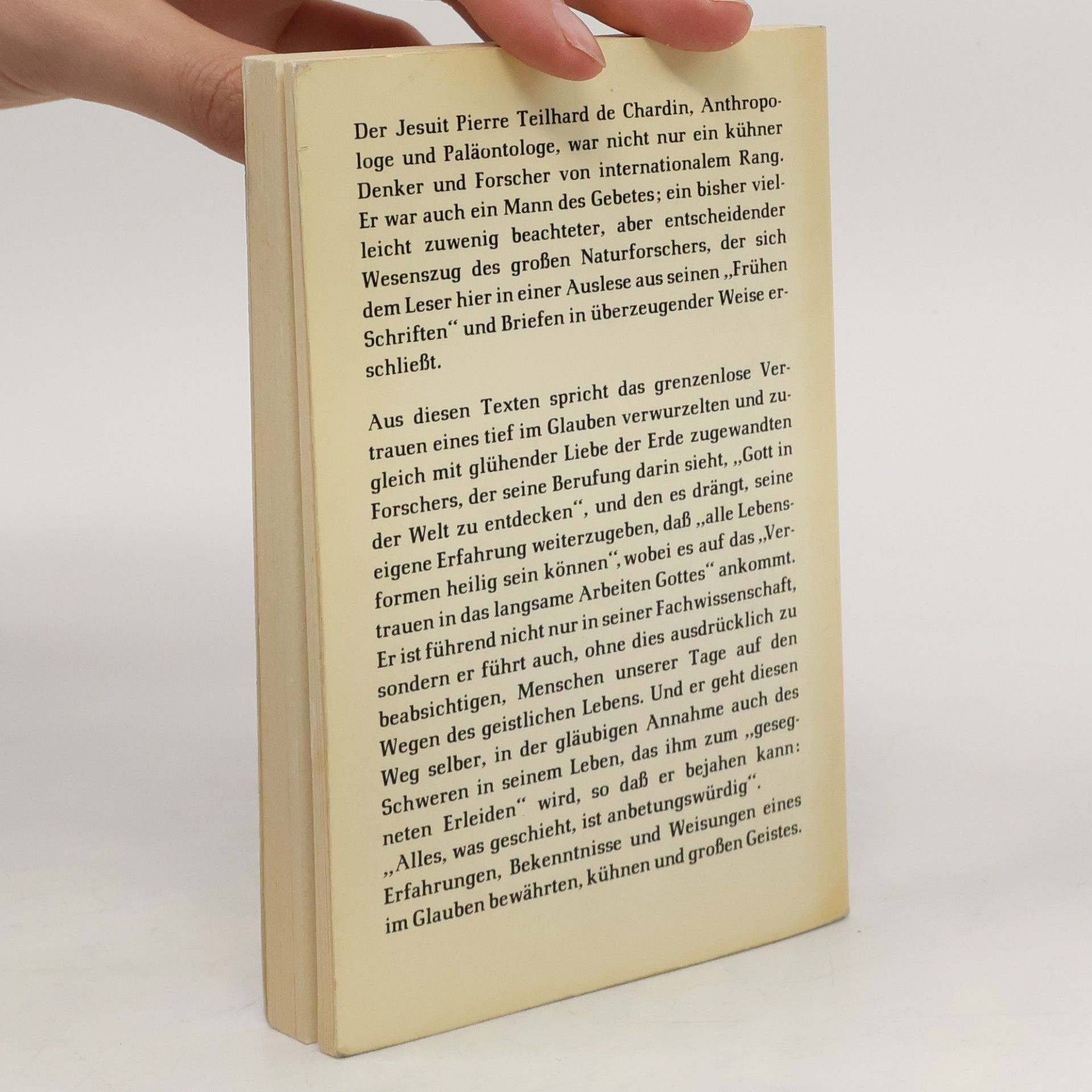 Pierre Teilhard de Chardin Worte des Glaubens