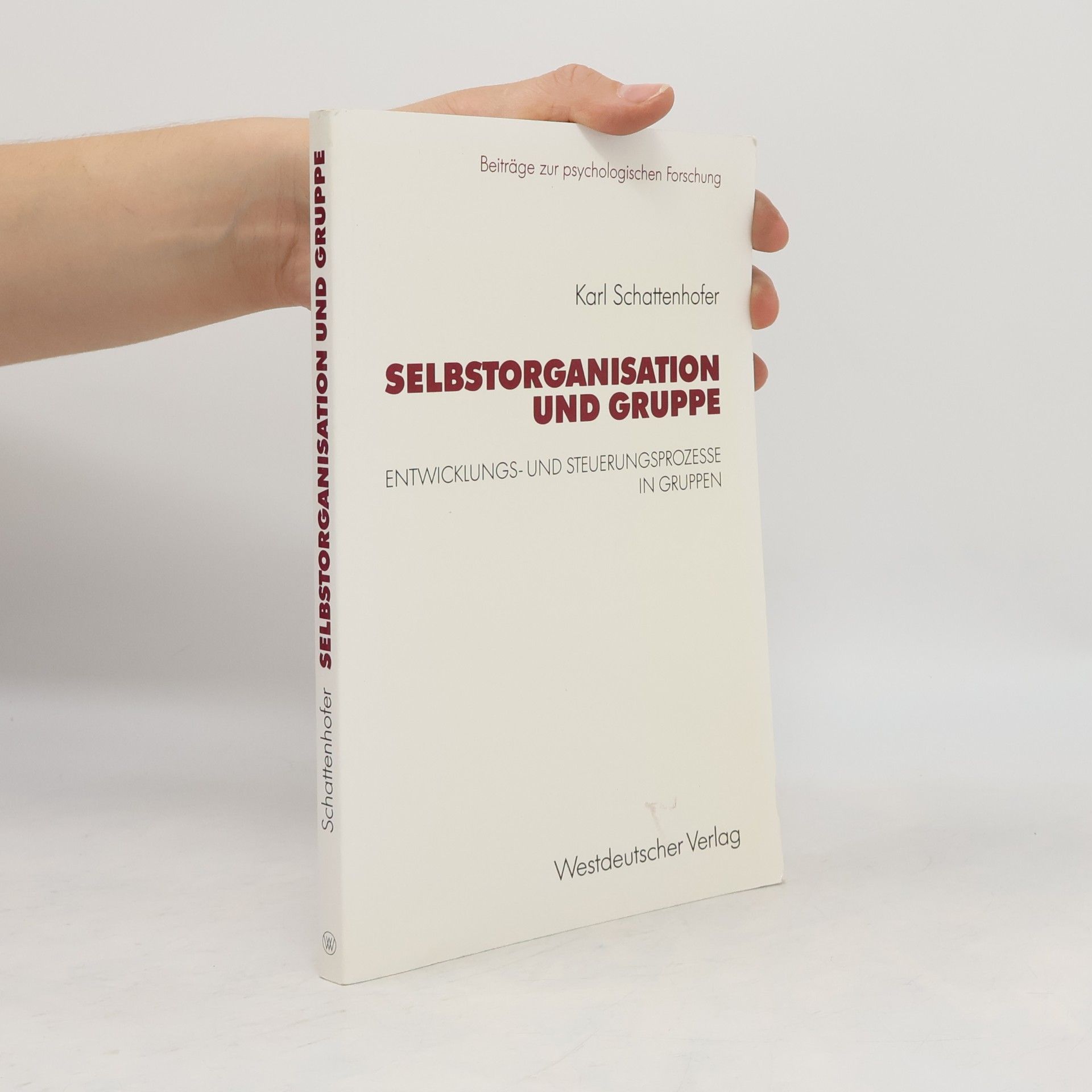 Karl Schattenhofer Beiträge zur psychologischen Forschung - 27: Selbstorganisation und Gruppe