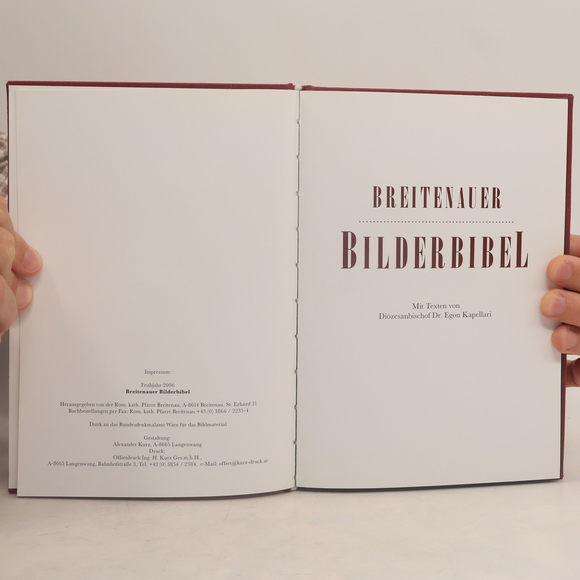 Dr. Egon Kapellari Breitenauer Bilderbibel