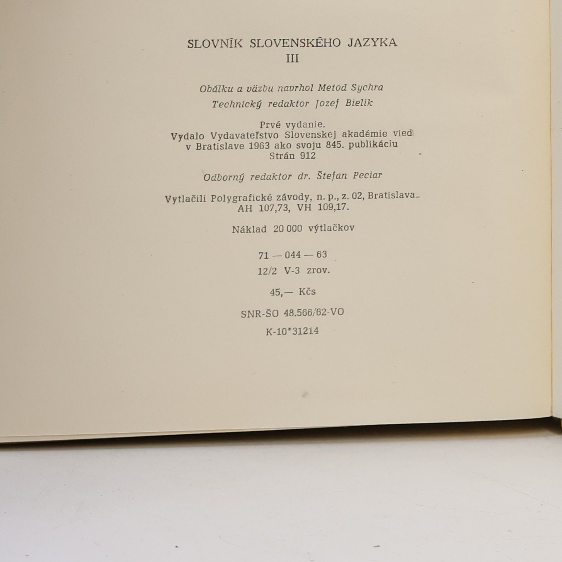 Kolektív autorov Slovník slovenského jazyka III. P-R