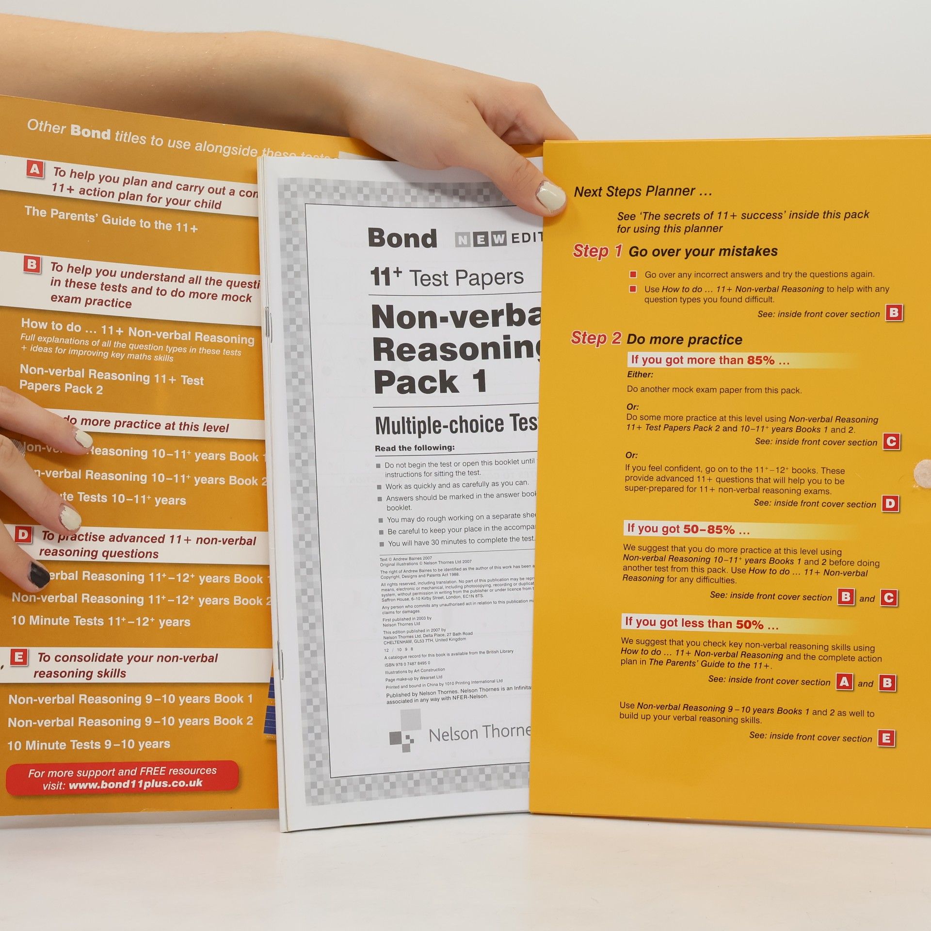 Andrew Baines Bond 11+ Test Papers Non-Verbal Reasoning Multiple Choice Pack 1