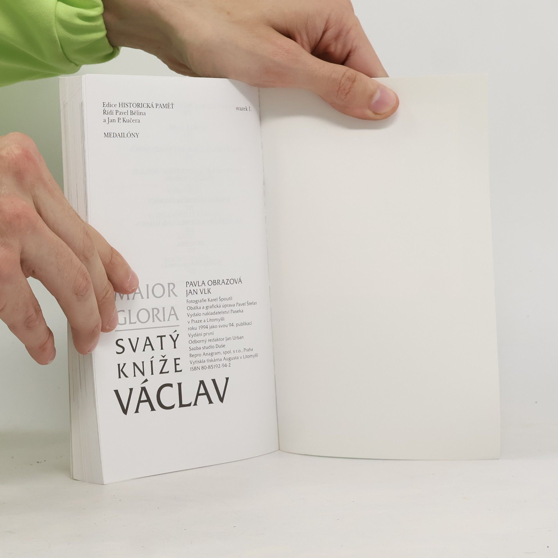 Pavla Obrazová Svatý kníže Václav. Maior Gloria