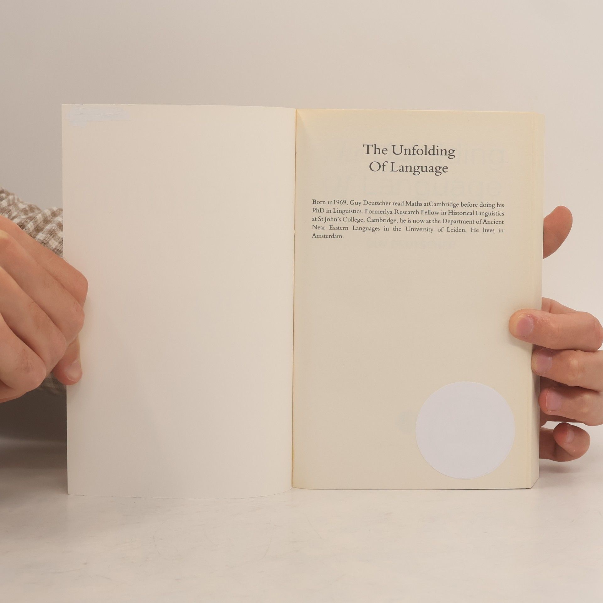 Guy Deutscher The Unfolding Of Language