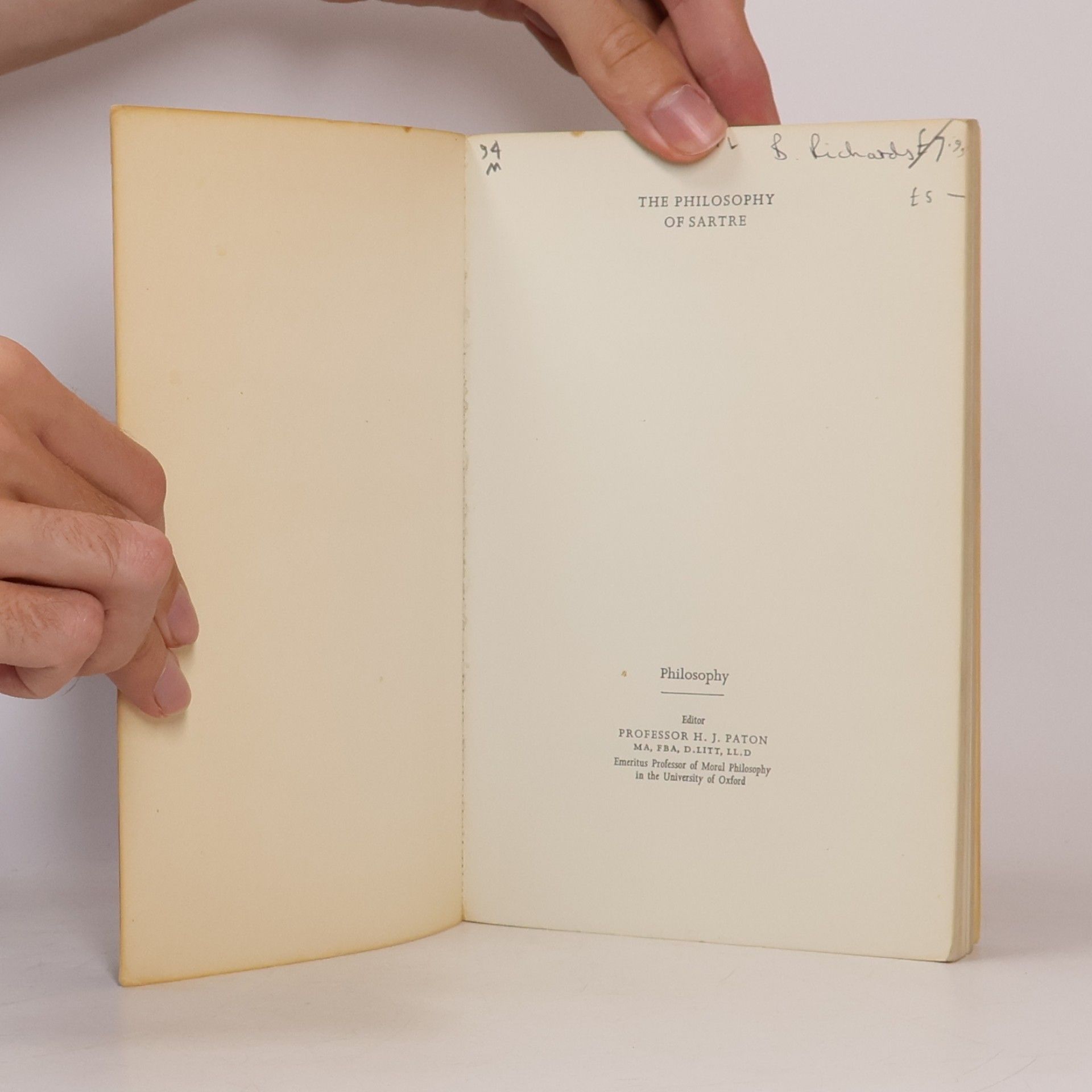 Mary Warnock The Philosophy of Sartre