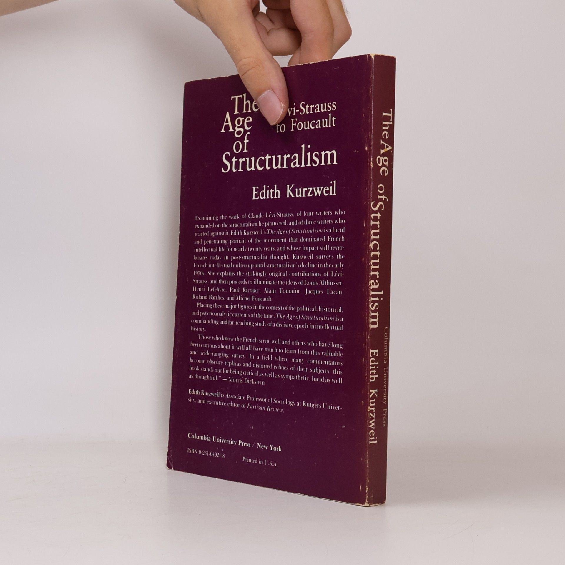 Edith Kurzweil The Age of Structuralism
