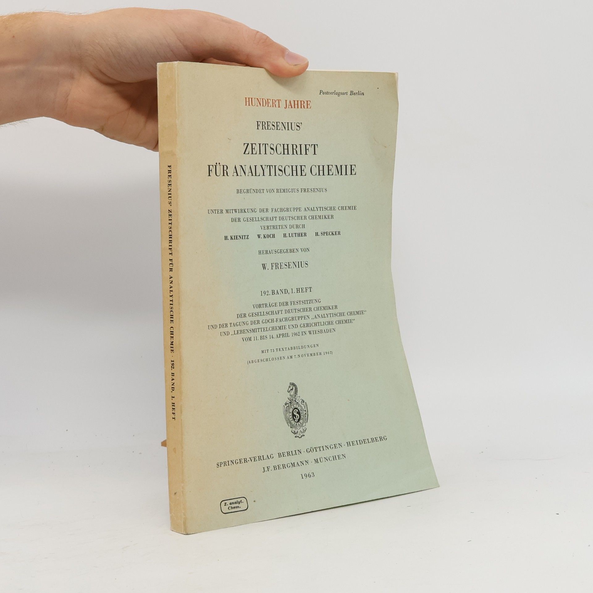 kolektiv Fresenius' Zeitschrift für analytische Chemie