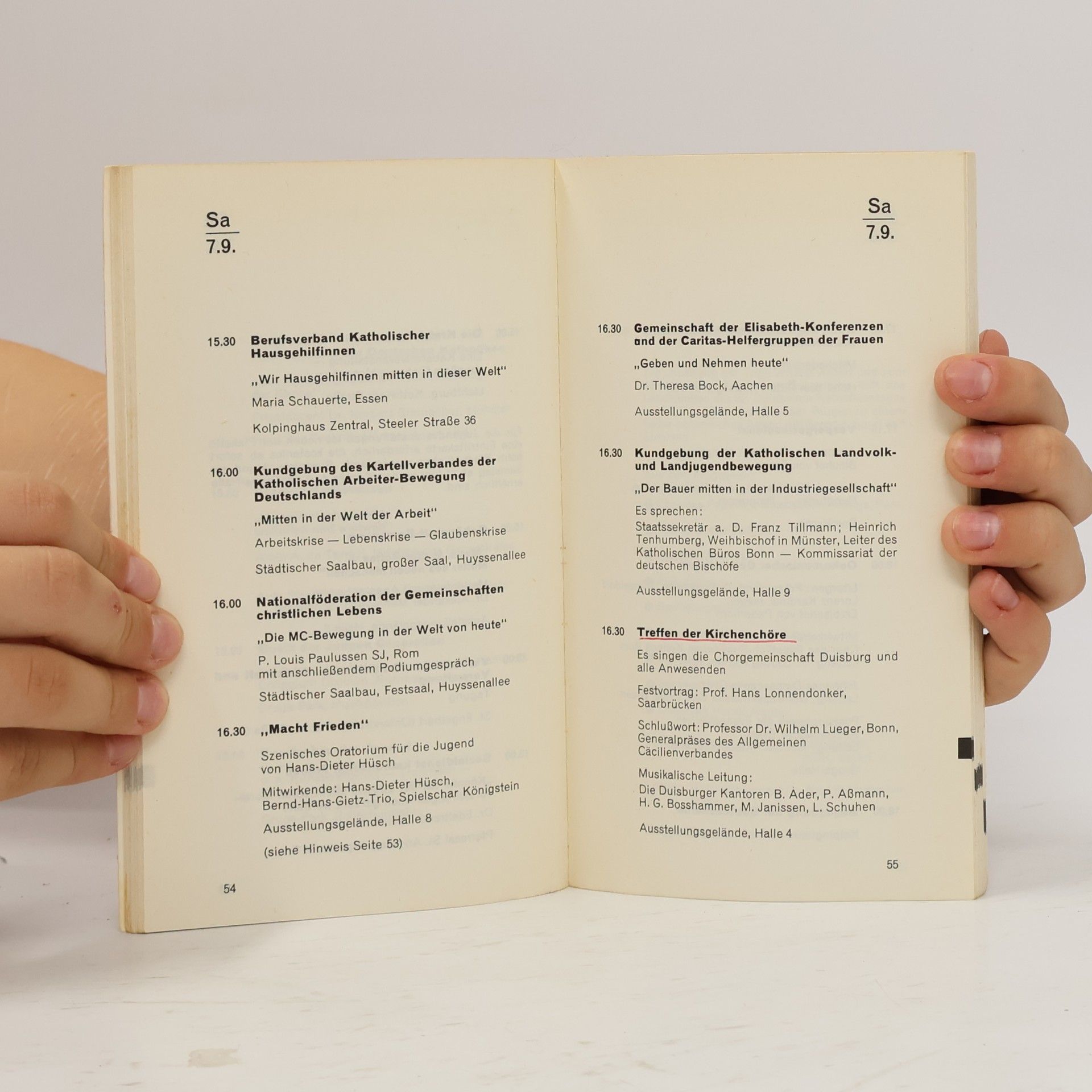 kolektiv 82. Deutscher Katholikentag 1968 Essen. Das Programm
