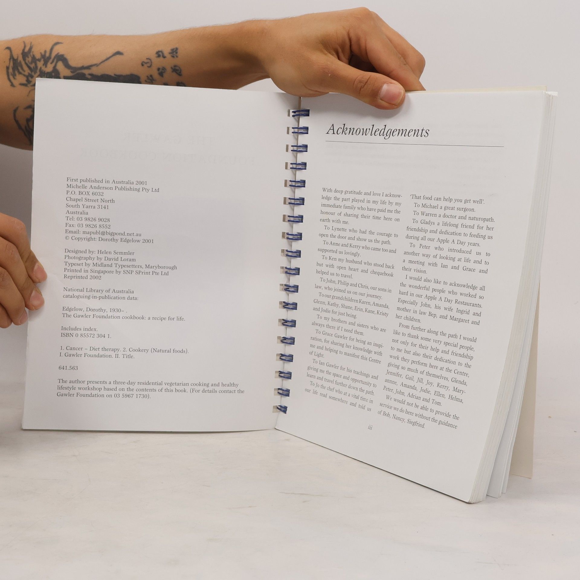 Dorothy Edgelow The Gawler Foundation Cookbook