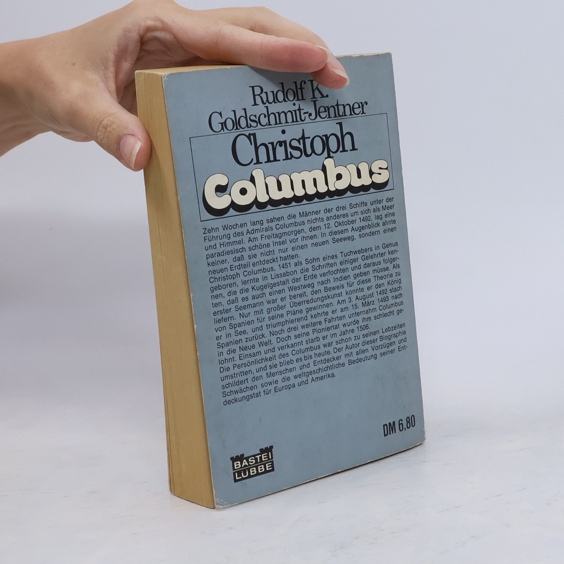 Rudolf Goldschmit-Jentner Christoph Columbus