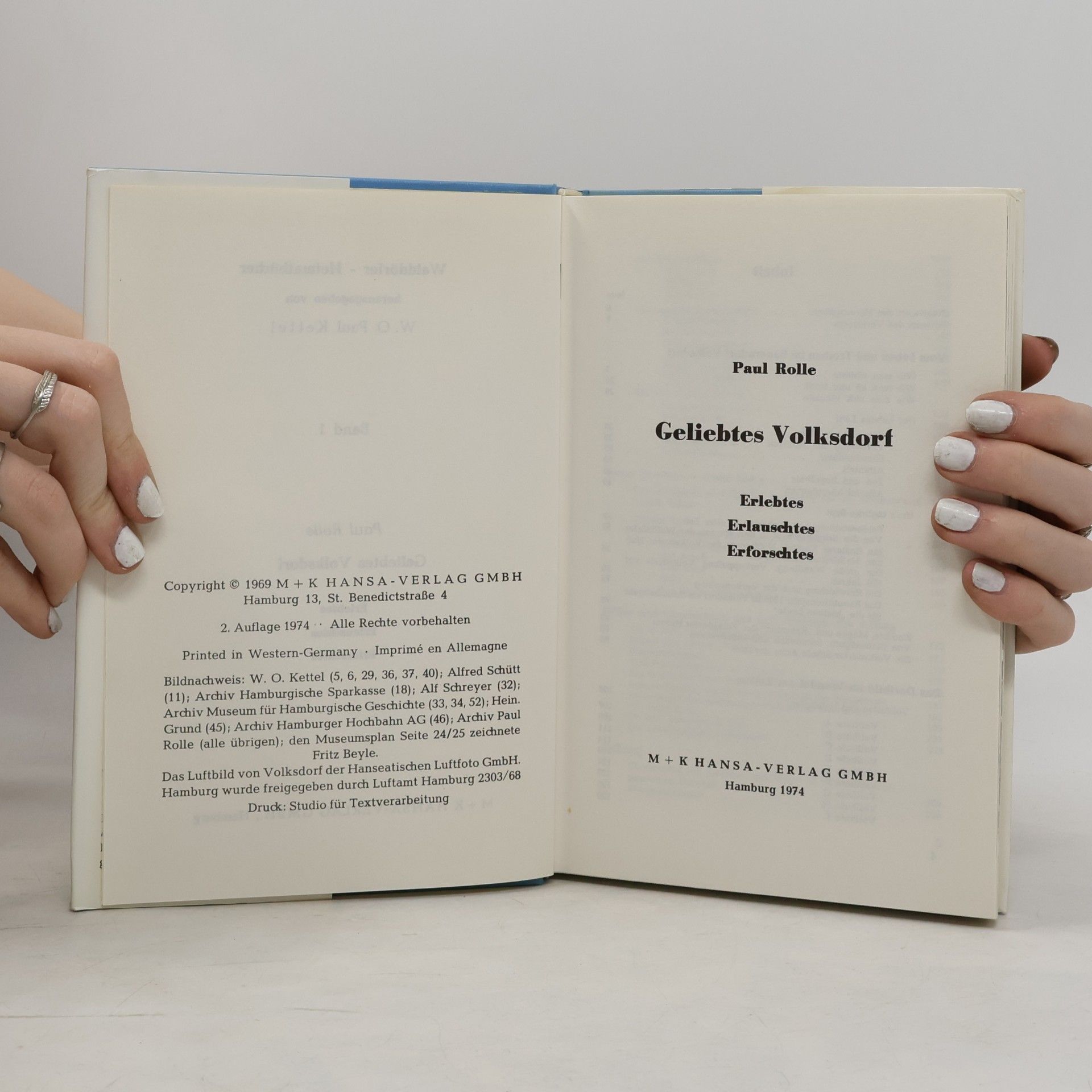 Paul Rolle Geliebtes Volksdorf: Erlebtes – Erlauschtes – Erforschtes