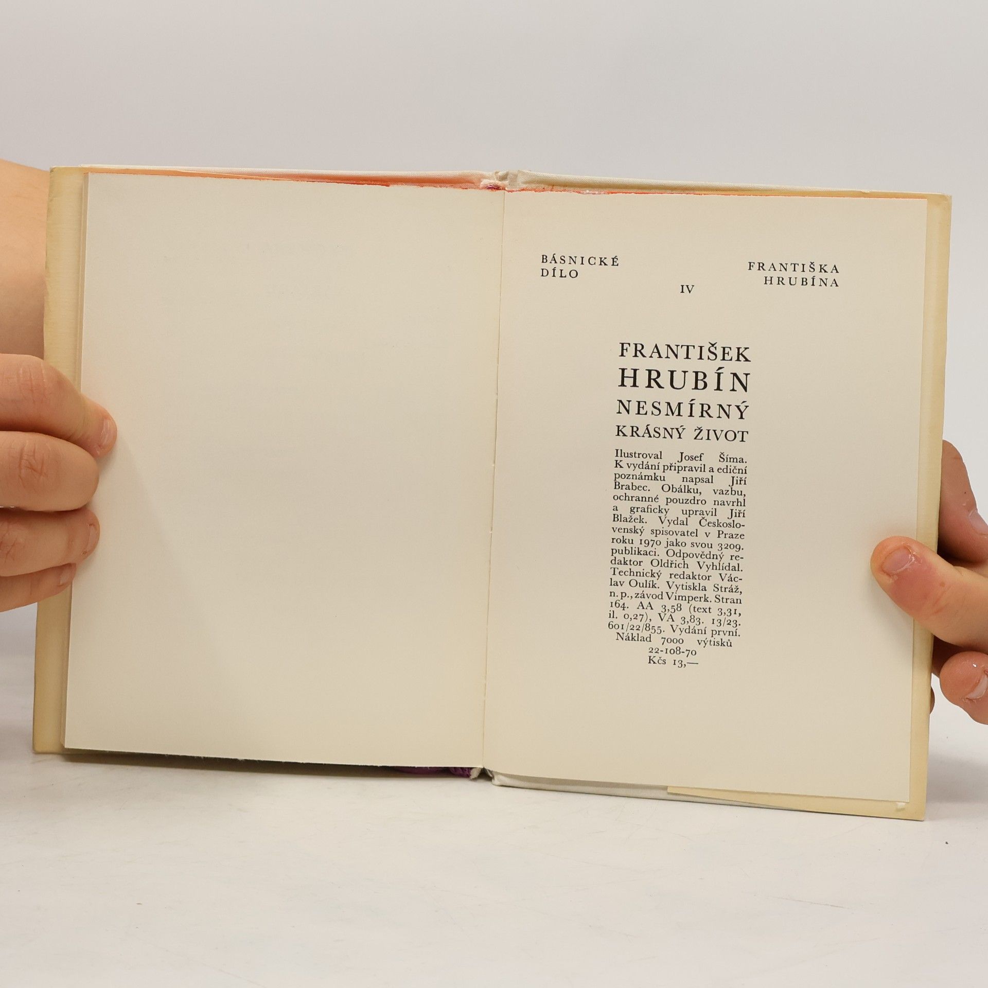 František Hrubín Nesmírný krásný život