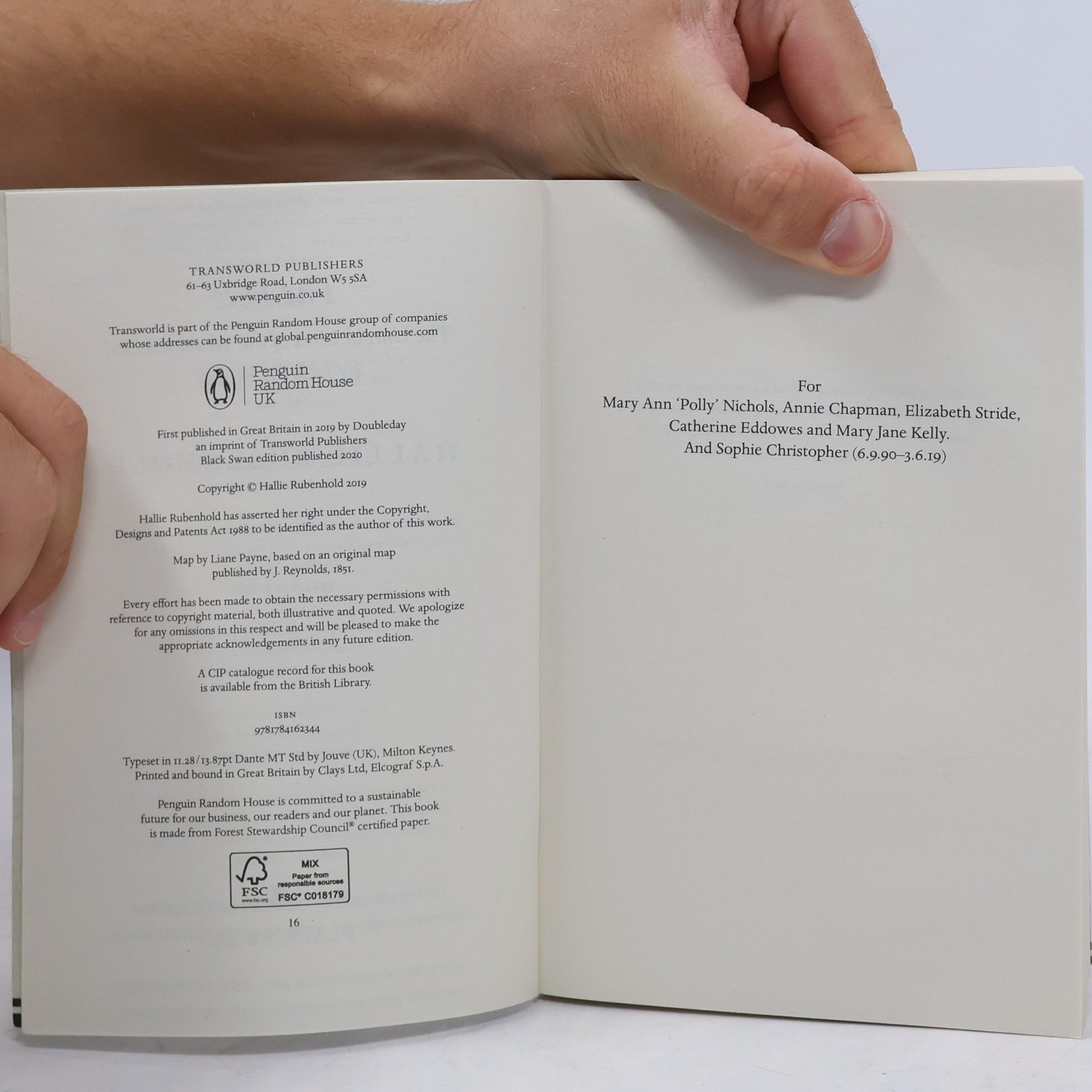 Hallie Rubenhold The Five. The Untold Lives of the Women Killed by Jack the Ripper