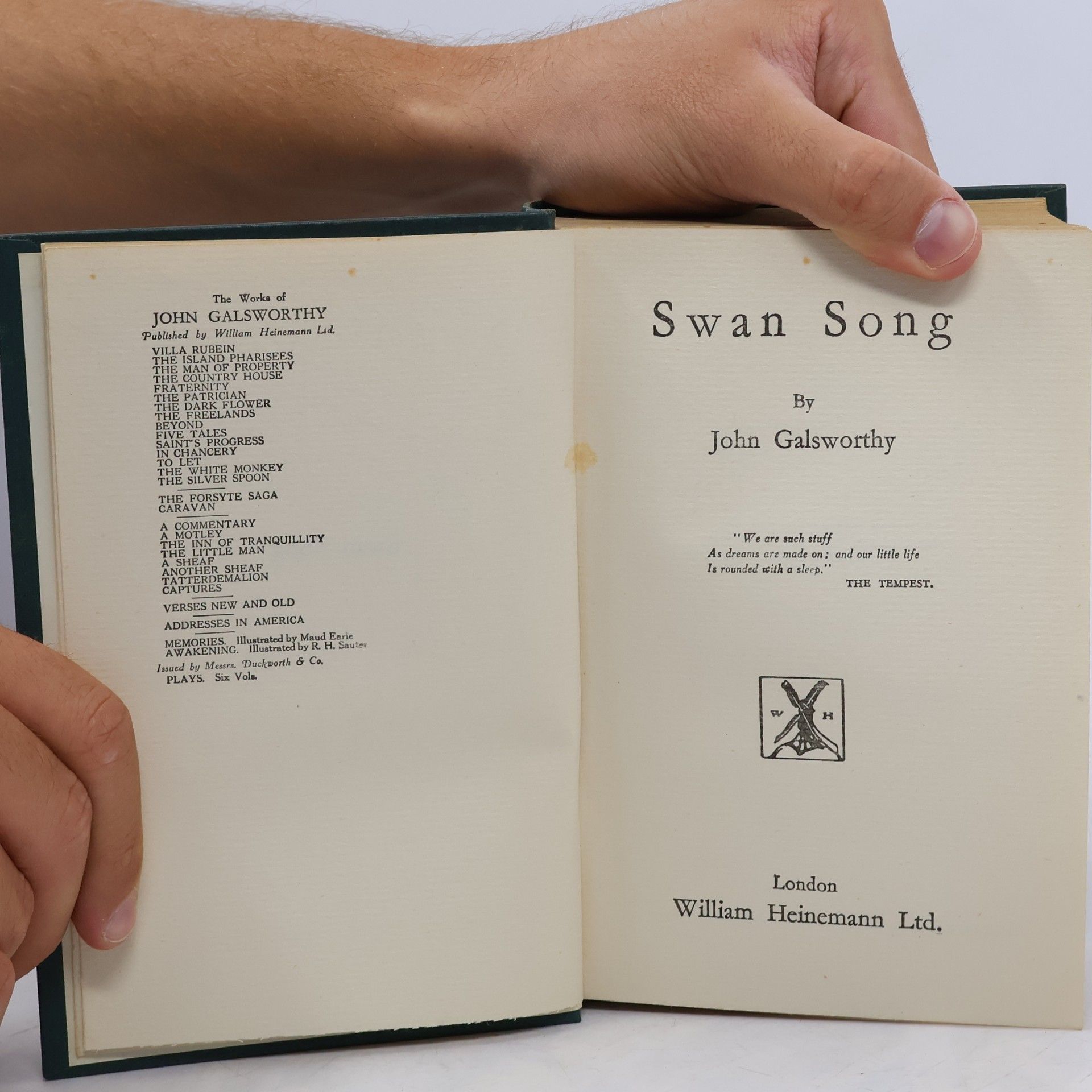 John Galsworthy Swan Song
