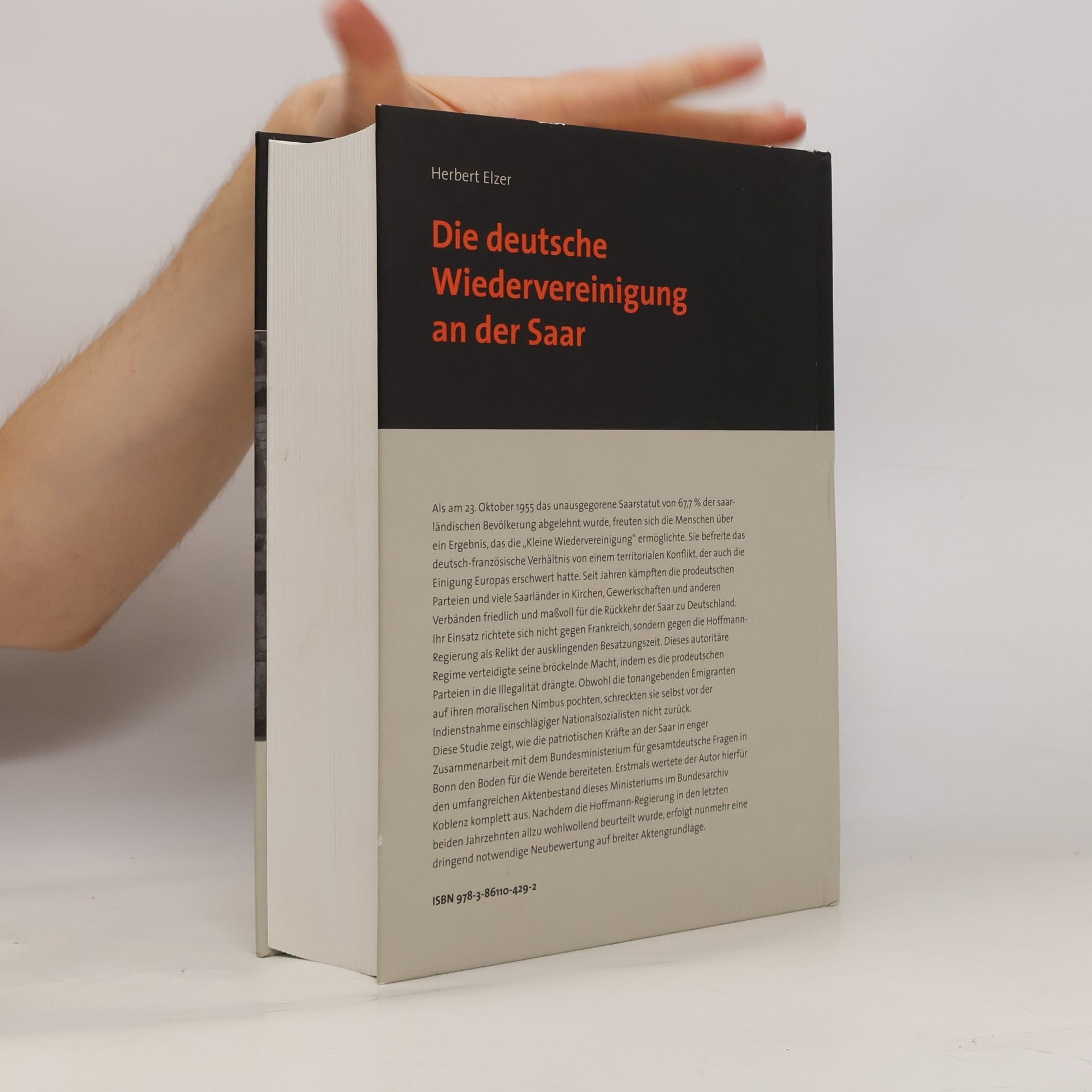 Herbert Elzer Die deutsche Wiedervereinigung an der Saar