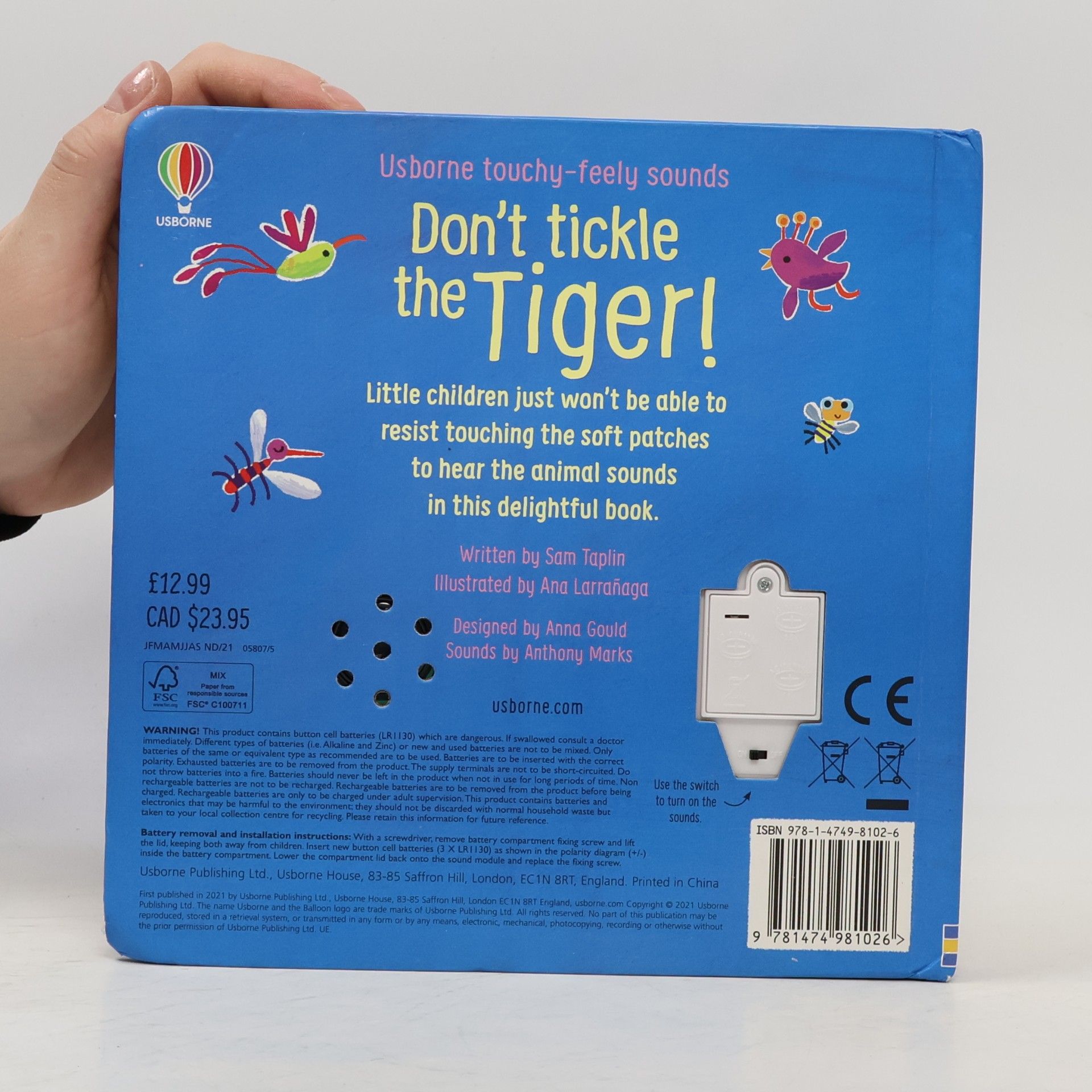 Sam Taplin Usborne Touchy-Feely Sounds - 1: Don't Tickle the Tiger!