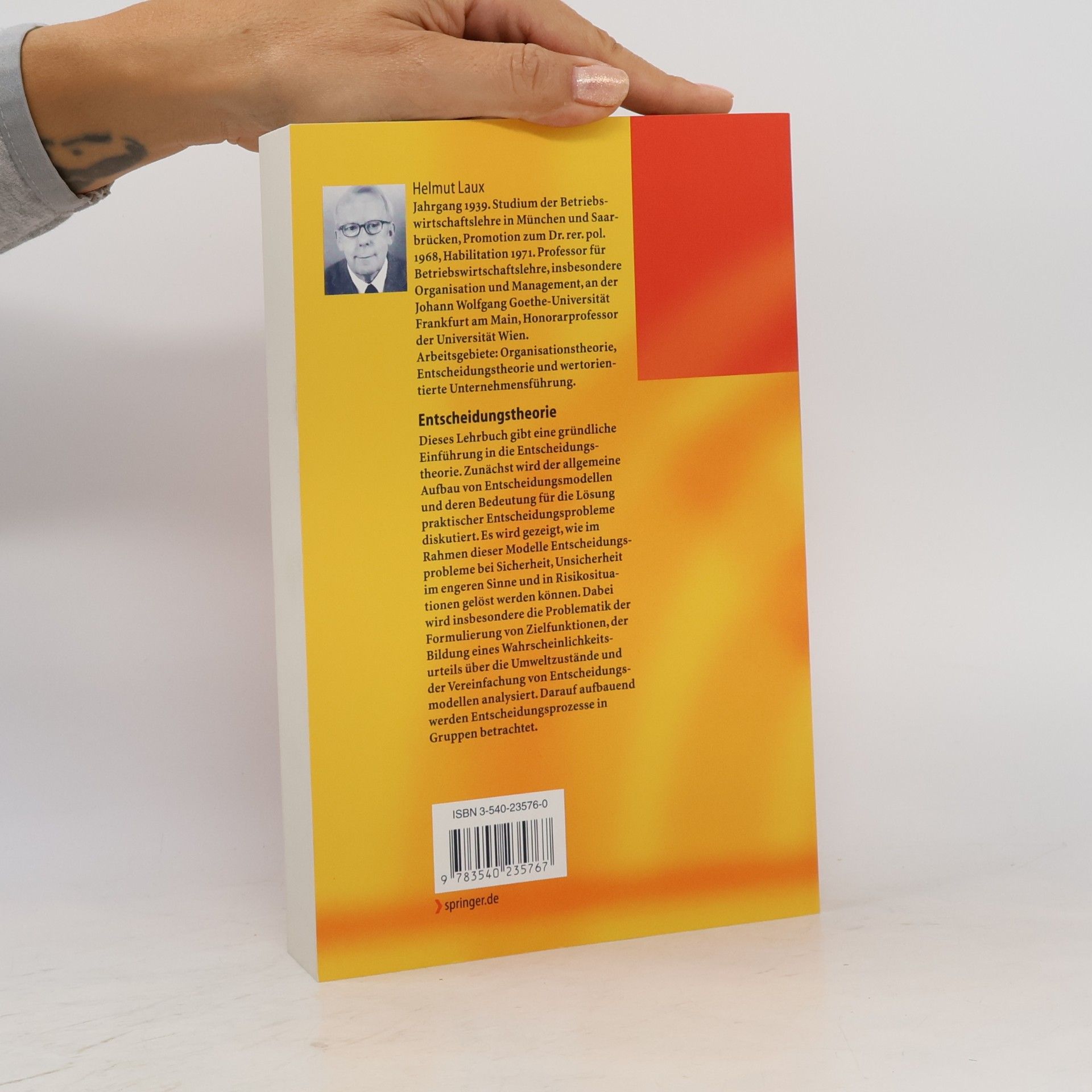 Helmut Laux Entscheidungstheorie
