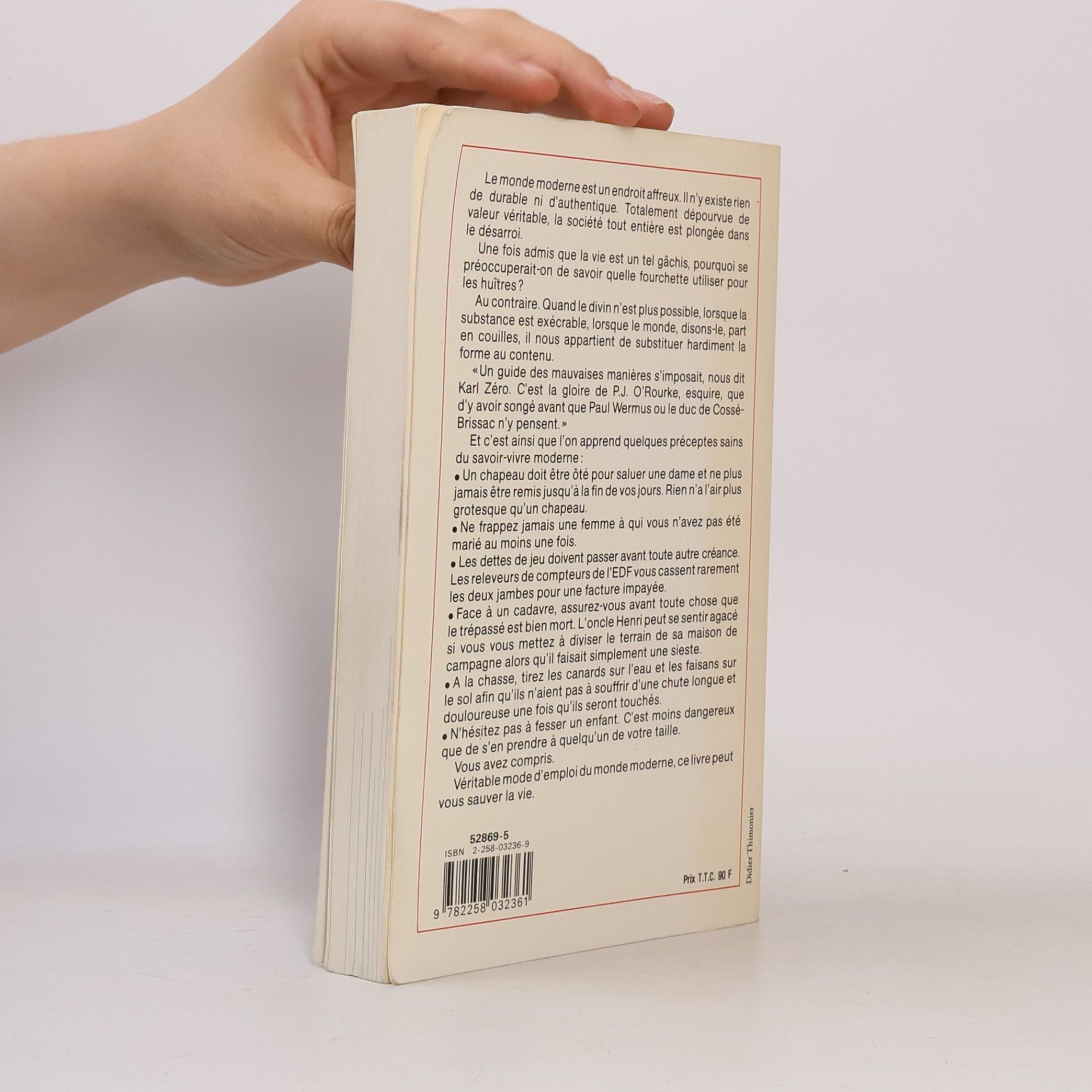 P. J. O. Rourke Le guide des mauvaises manières