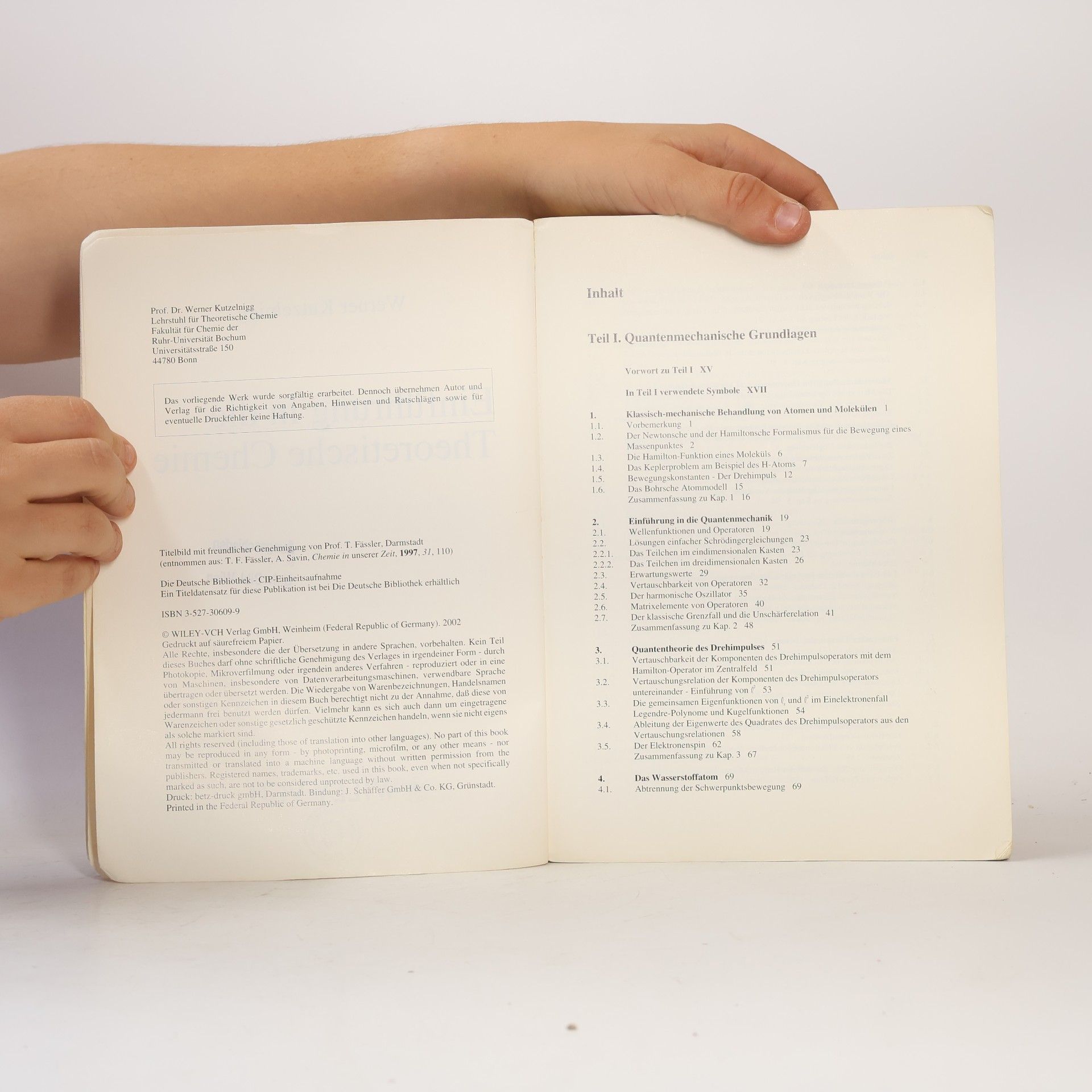 Werner Kutzelnigg Einführung in die Theoretische Chemie - Der Klassiker als Kompaktausgabe