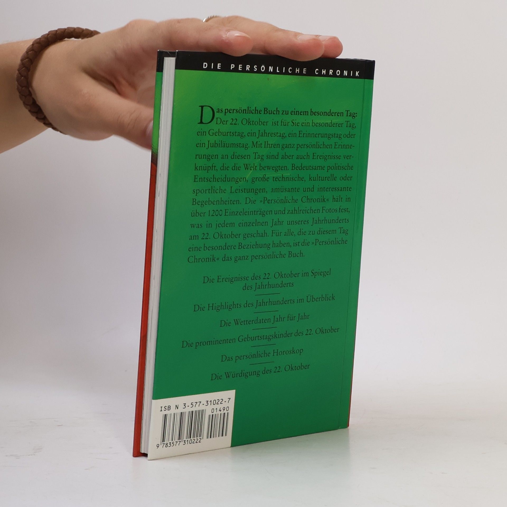 Unknown Author Die Persönliche Chronik - 22. Oktober: Das Buch vom 22. Oktober