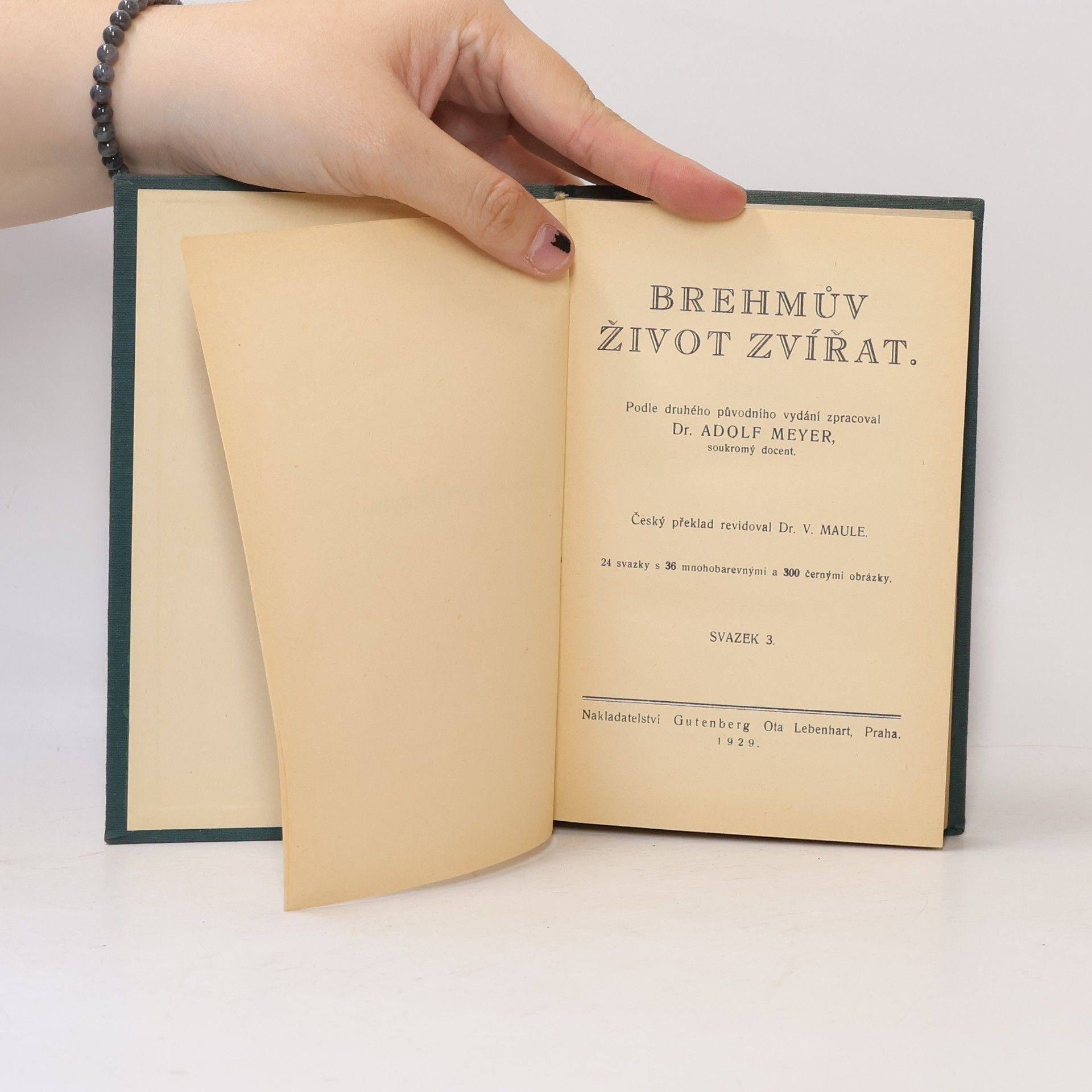 Adolf Meyer Brehmův Život zvířat svazek 3