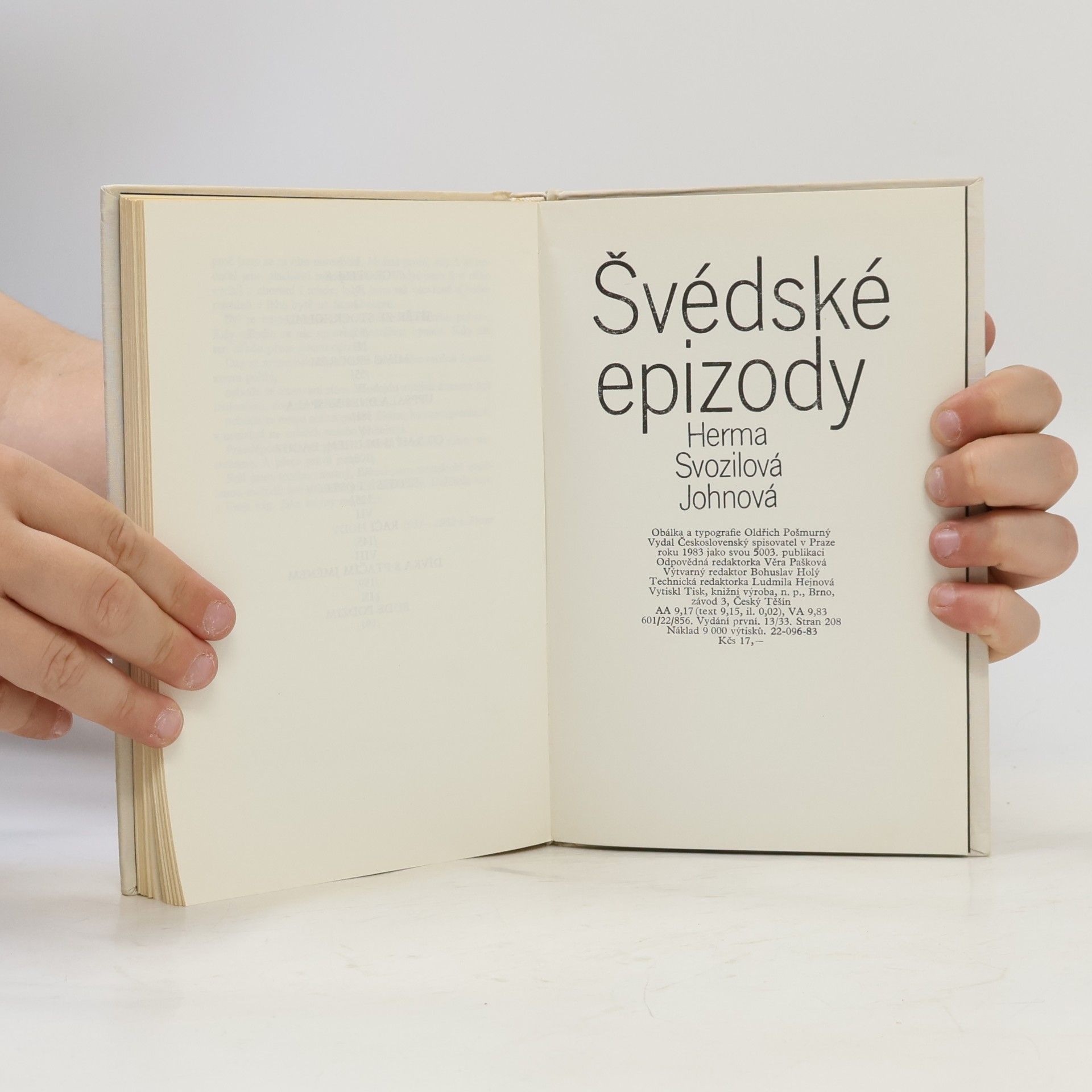 Herma Svozilová Johnová Švédské epizody
