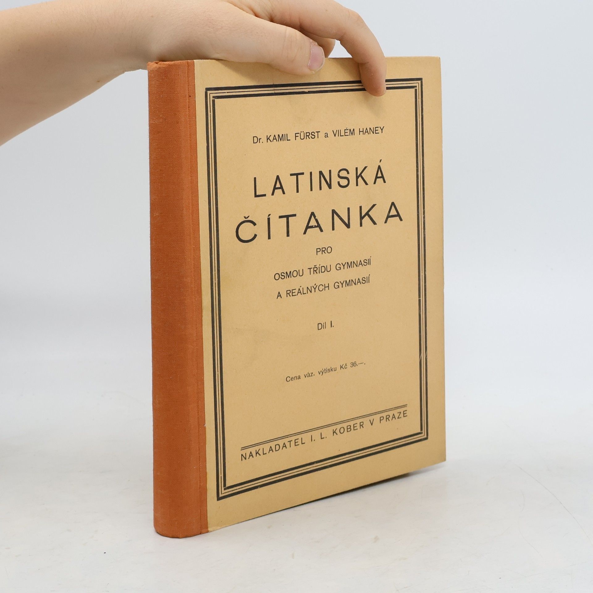 Josef Čapek Latinská čítanka pro VIII. třídu gymnasií a reálných gymnasií s 31 obrázky