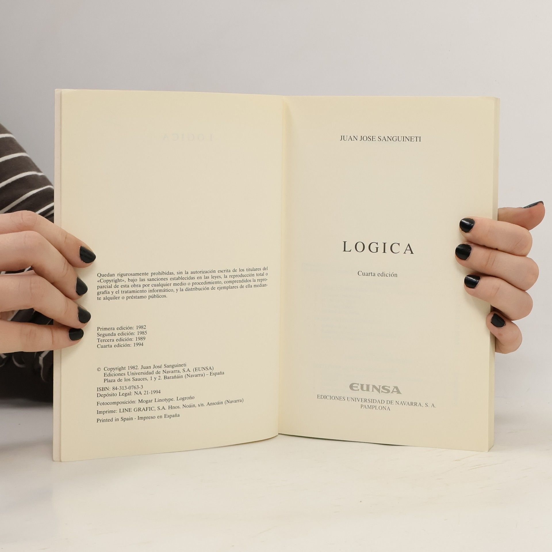 Juán José Sanguineti Cavalieri Libros de Iniciación Filosófica: Lógica