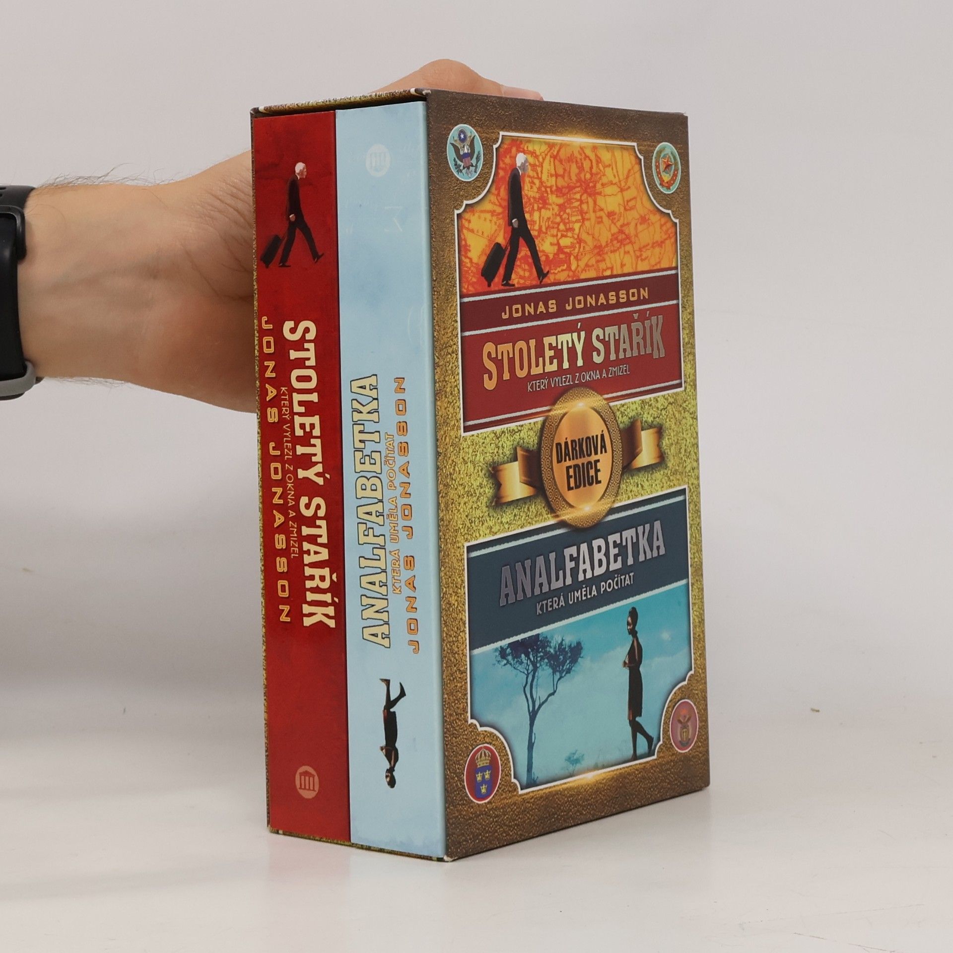 Jonas Jonasson Stoletý stařík, který vylezl z okna a zmizel + Analfabetka, která uměla počítat - dárková edice