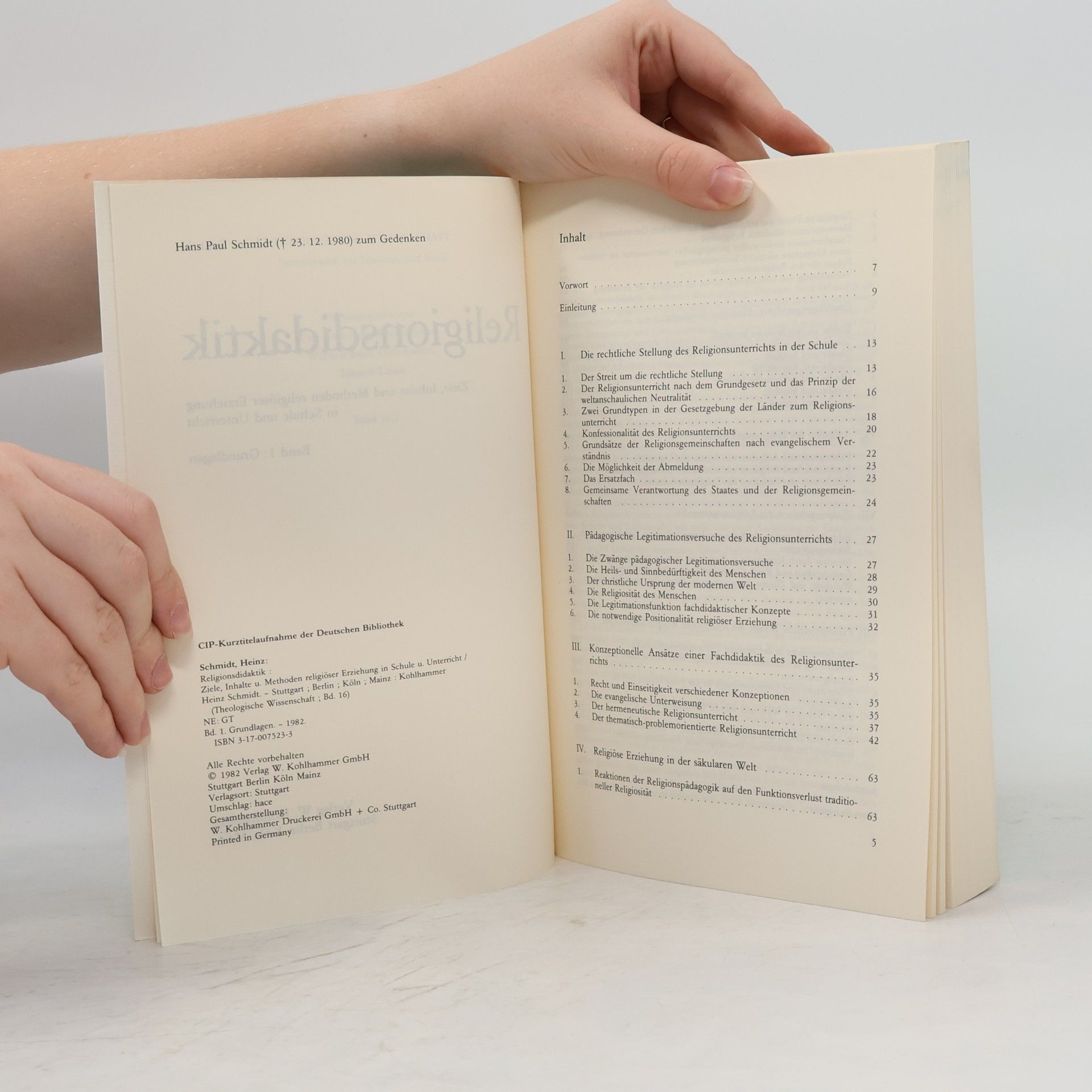 Heinz Schmidt Theologische Wissenschaft - 1: Religionsdidaktik