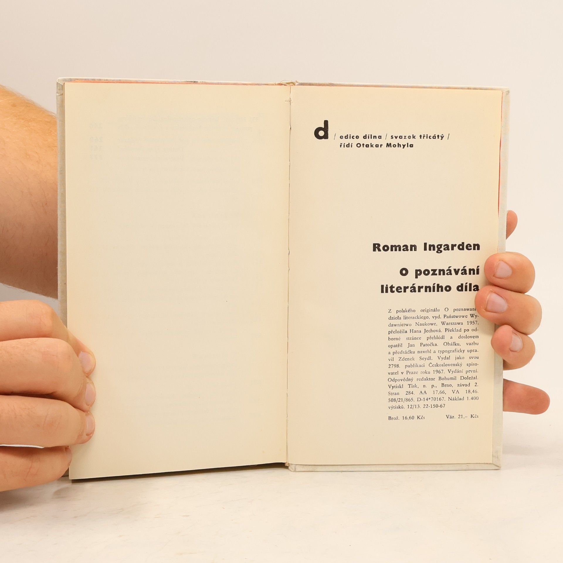 Roman Ingarden O poznávání literárního díla