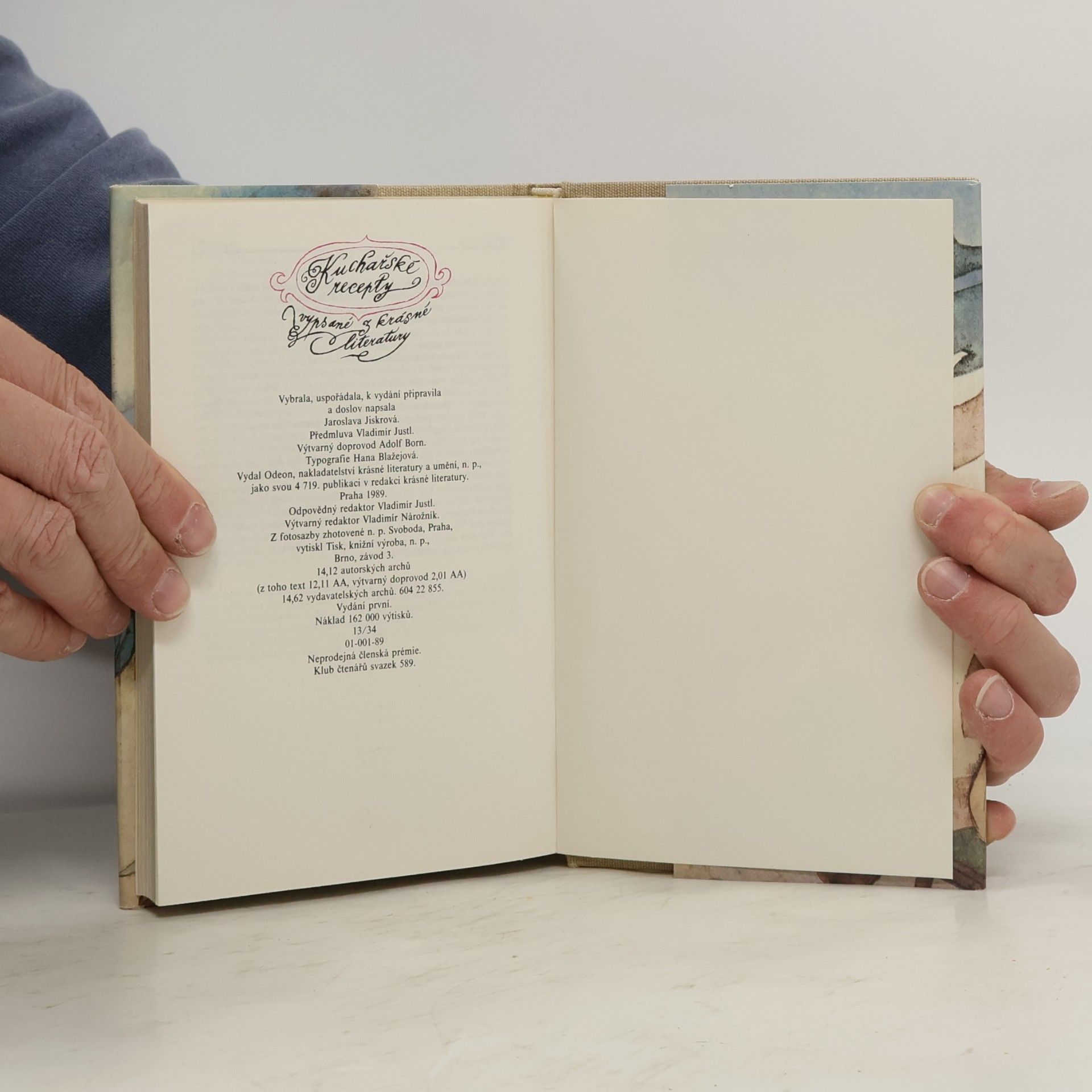 Jaroslava Jiskrová Kuchařské recepty vypsané z krásné literatury