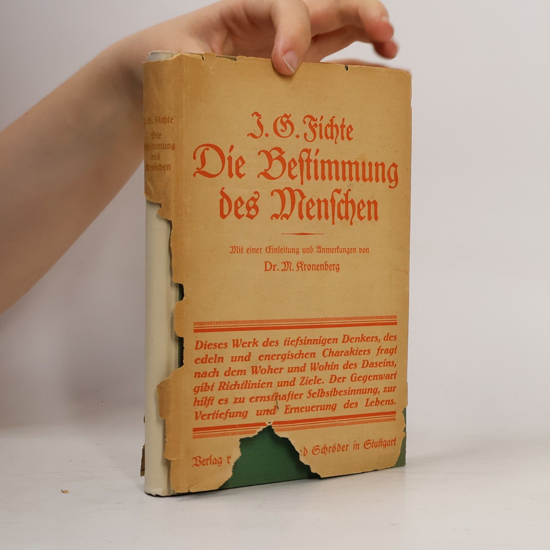 Johann Gottlieb Fichte Die Bestimmung des Menschen