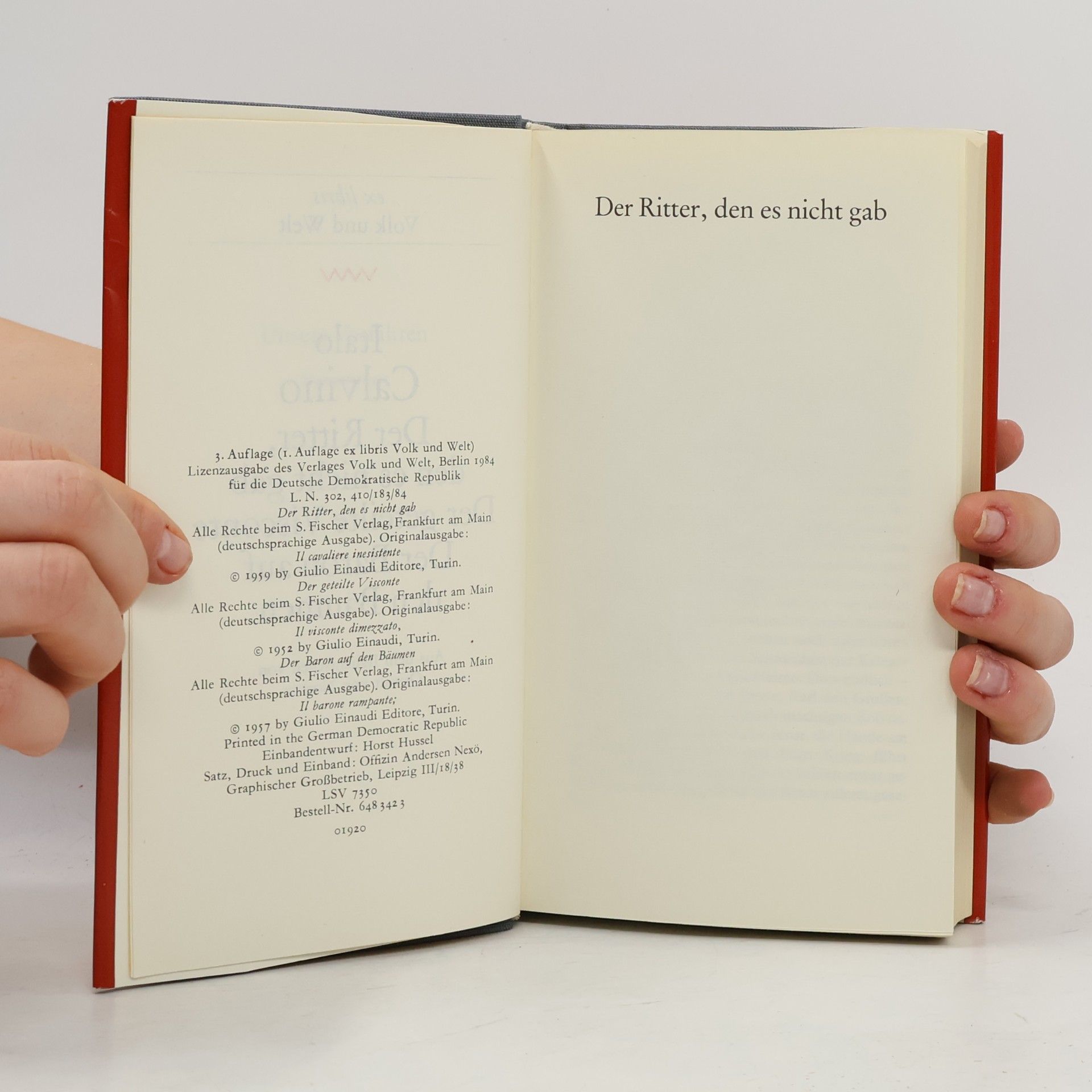 Italo Calvino Der Ritter, den es nicht gab. Der geteilte Visconte. Der Baron auf den Bäumen