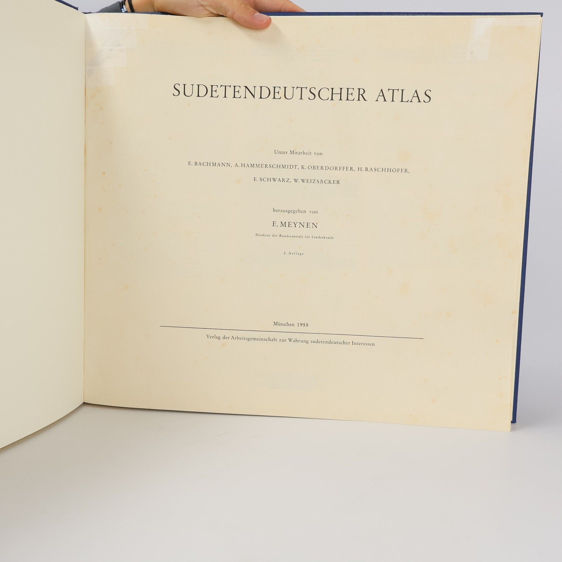 Prof. Dr. E. Meynen Sudetendeutscher Atlas