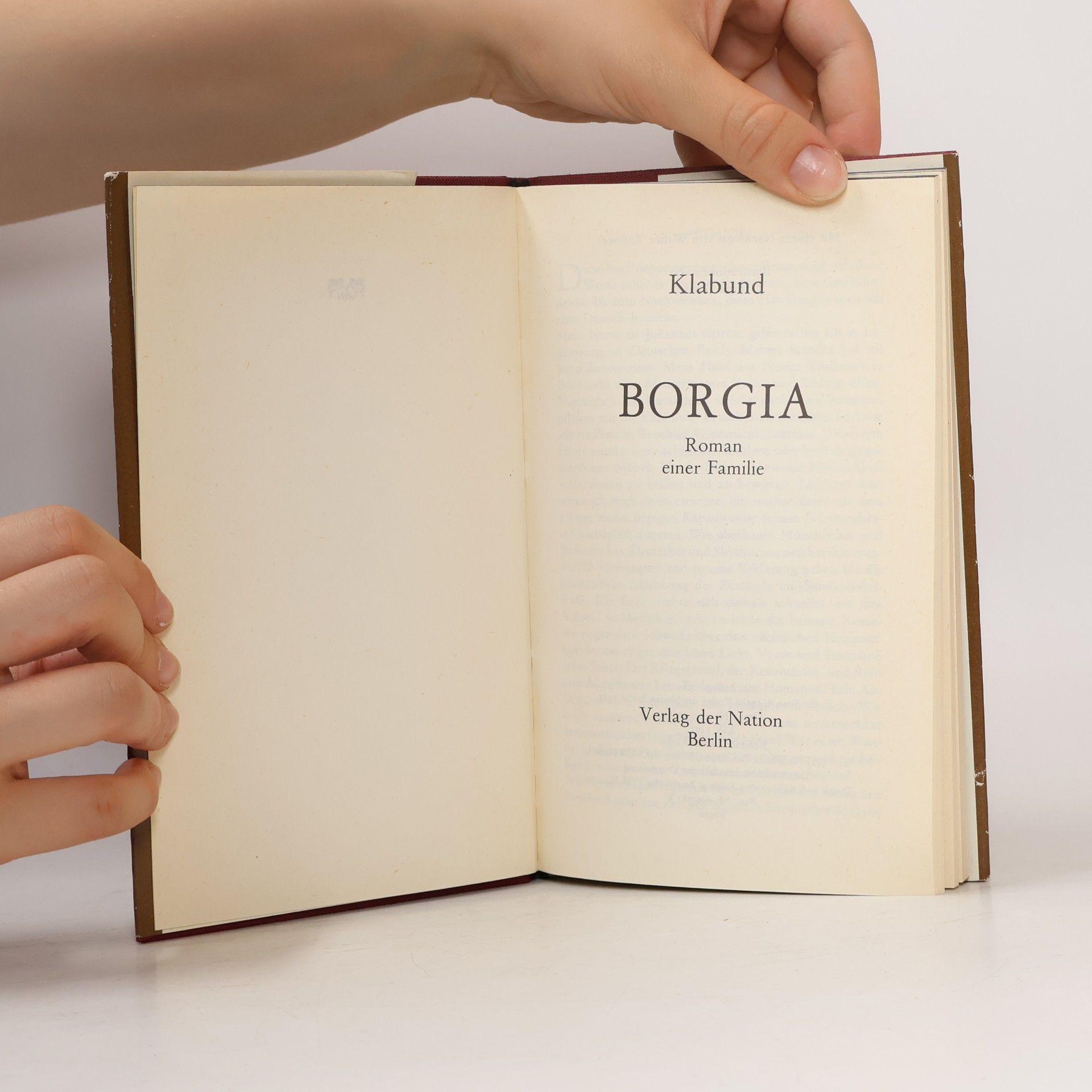 Klabund Borgia
