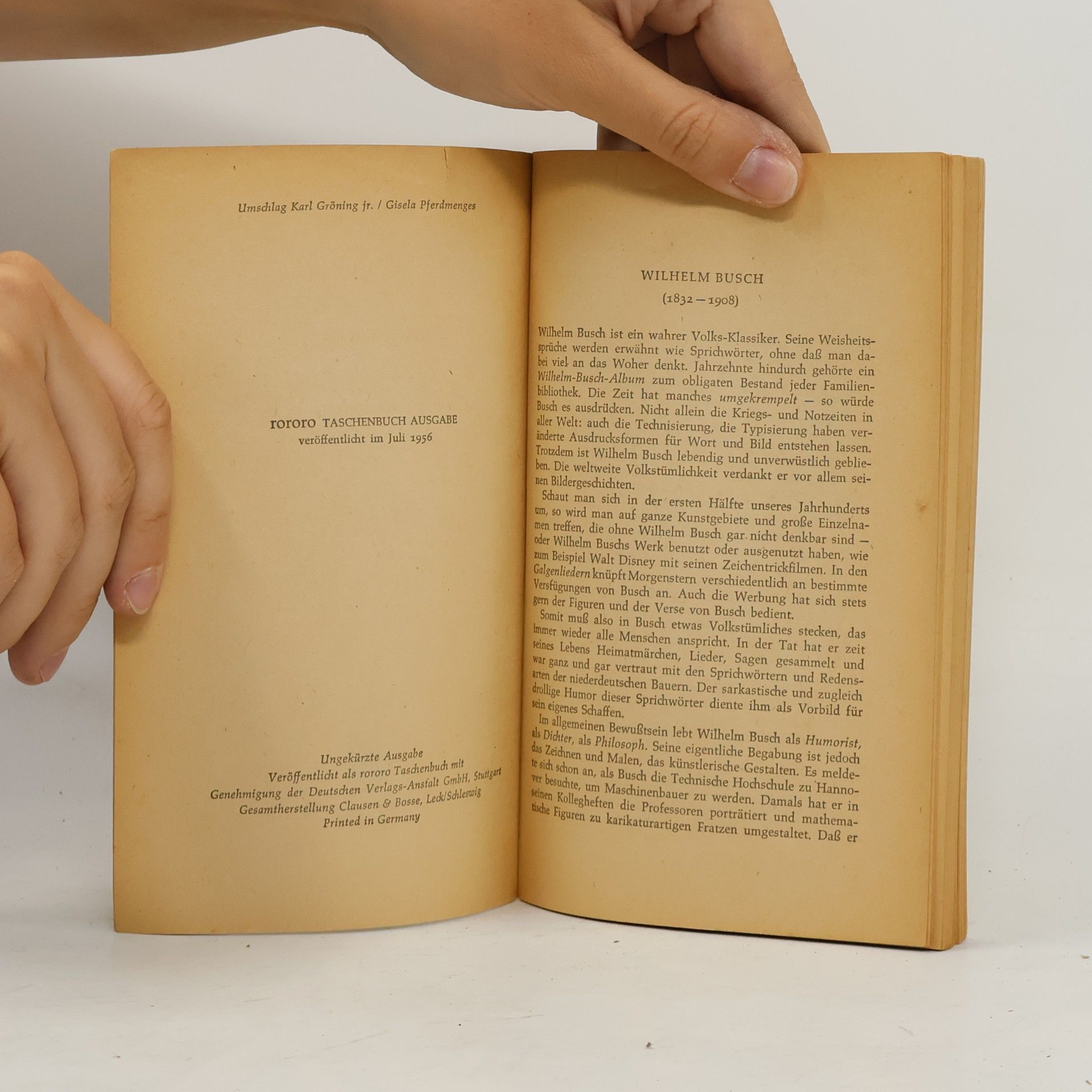 Wilhelm Busch Hans Huckebein und andere Bildergeschichten