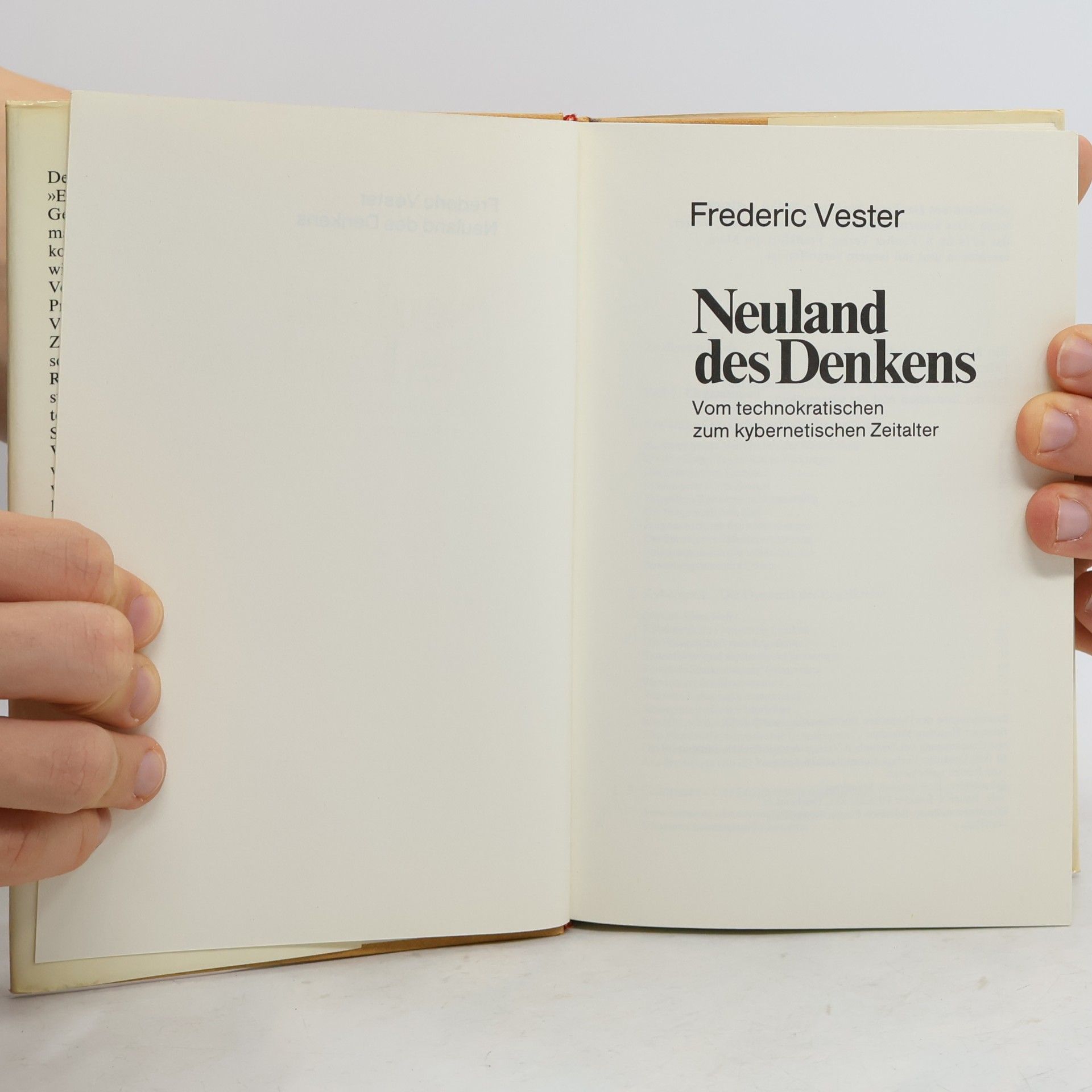 Frederic Vester Neuland des Denkens