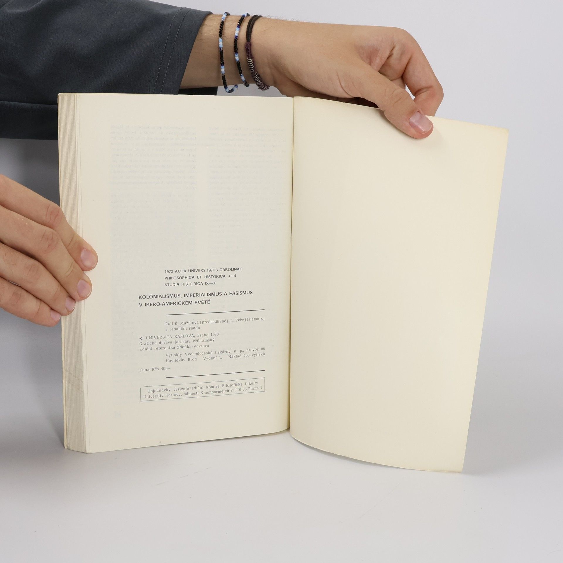 Kolektiv autorů Acta Universitatis Carolinae – Philosophica et Historica 3–4, Studia Historica IX–X