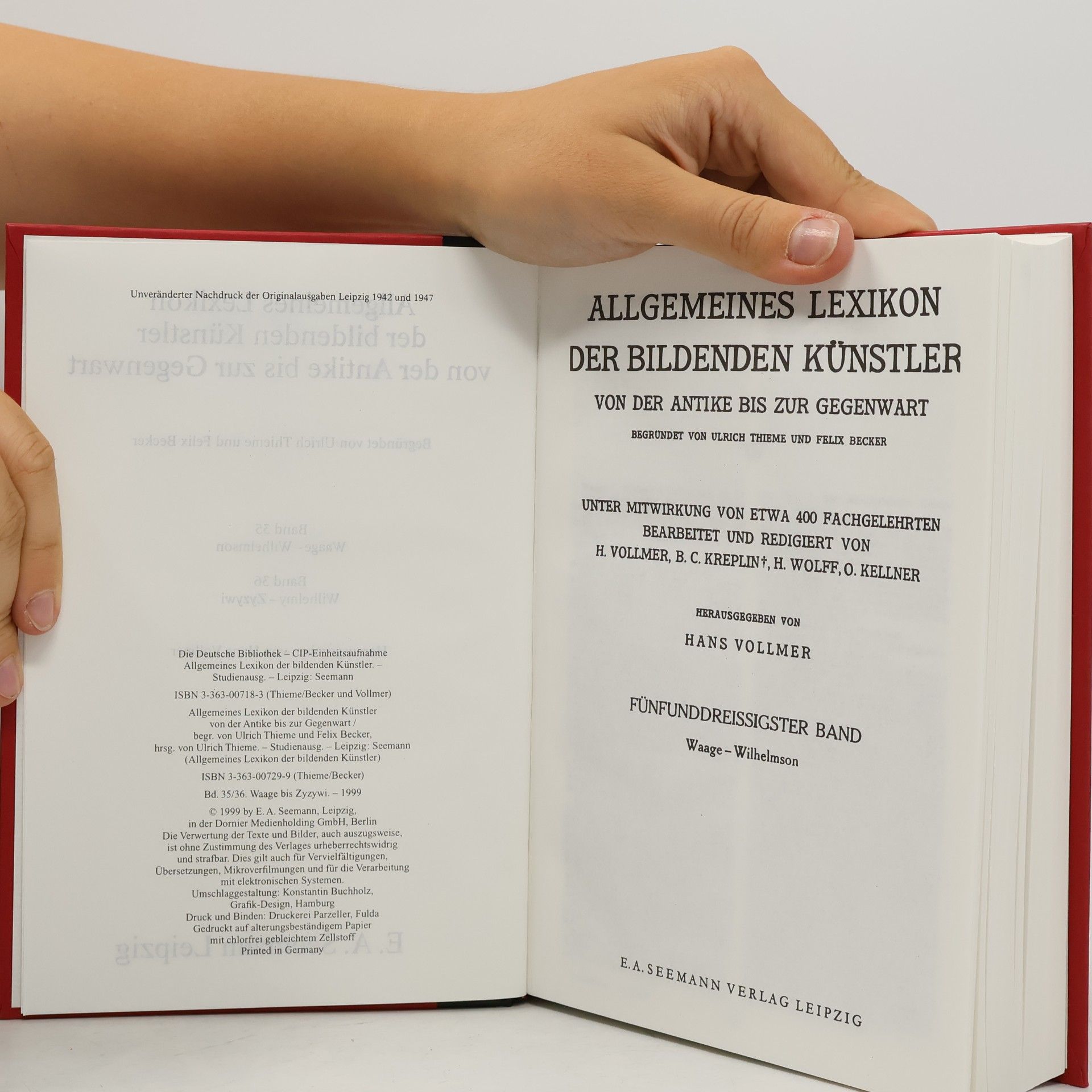 Autorenkollektiv Allgemeines Lexikon der bildenden Künstler von der Antike bis zur Gegenwart 35/36