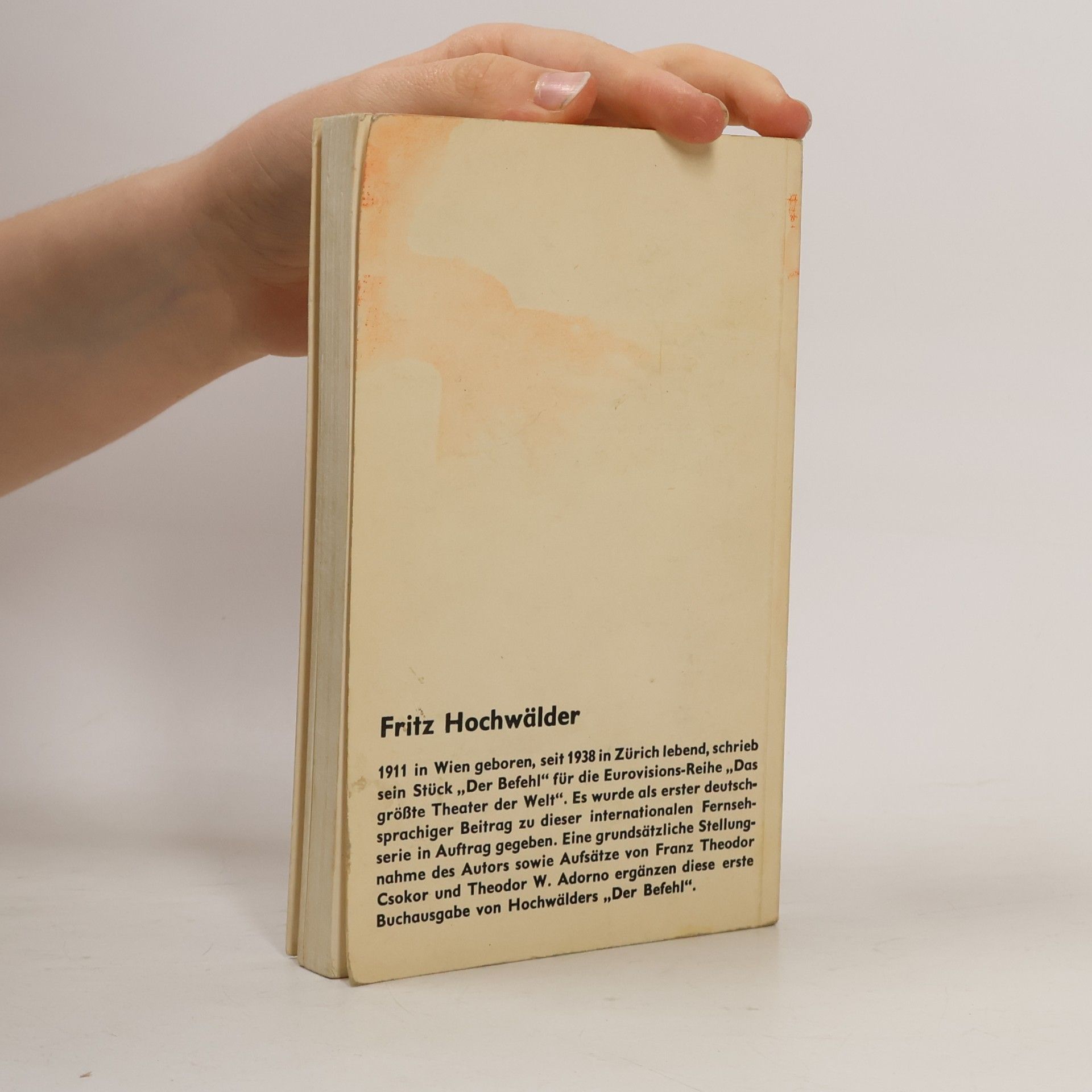 Fritz Hochwälder Der Befehl